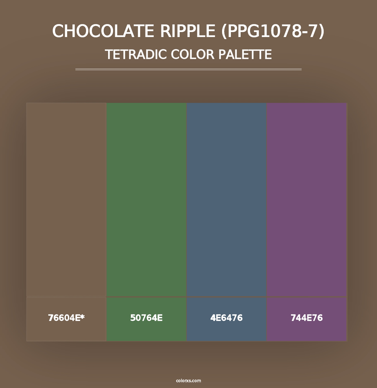 Chocolate Ripple (PPG1078-7) - Tetradic Color Palette