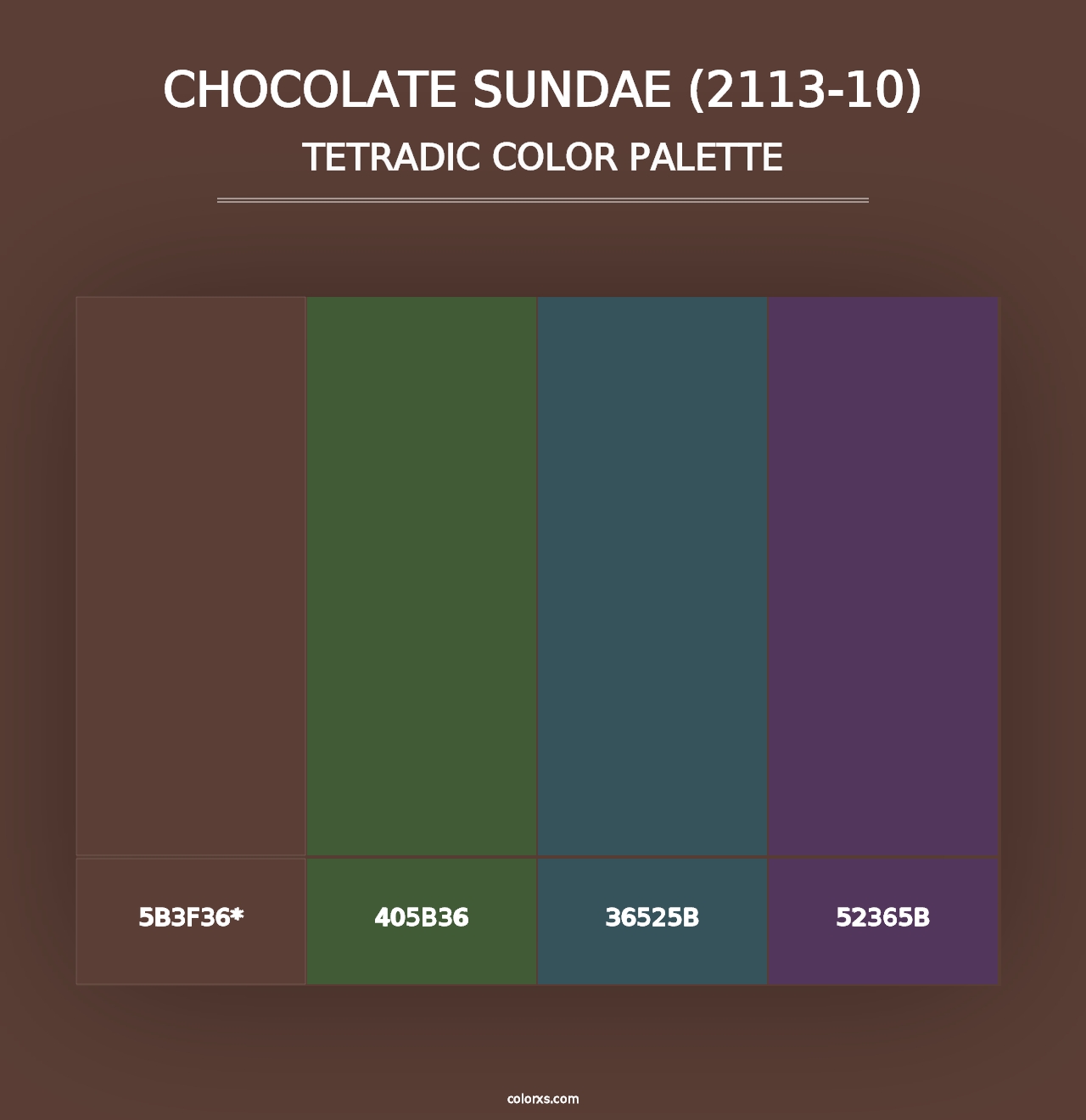 Chocolate Sundae (2113-10) - Tetradic Color Palette