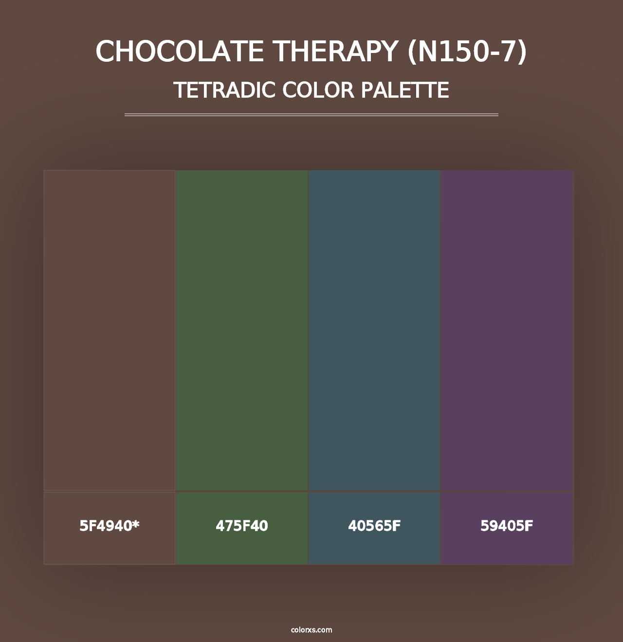 Chocolate Therapy (N150-7) - Tetradic Color Palette