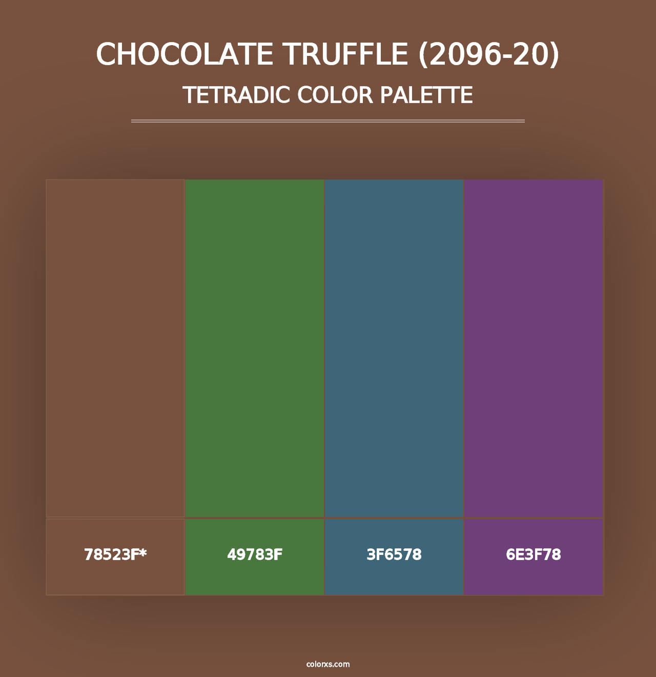 Chocolate Truffle (2096-20) - Tetradic Color Palette