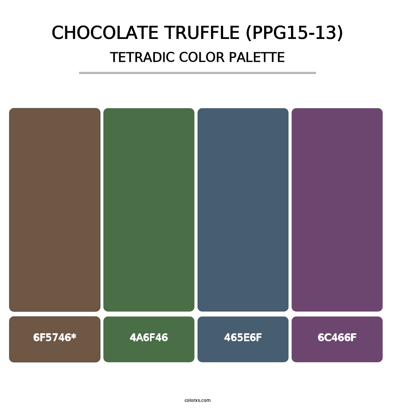 Chocolate Truffle (PPG15-13) - Tetradic Color Palette