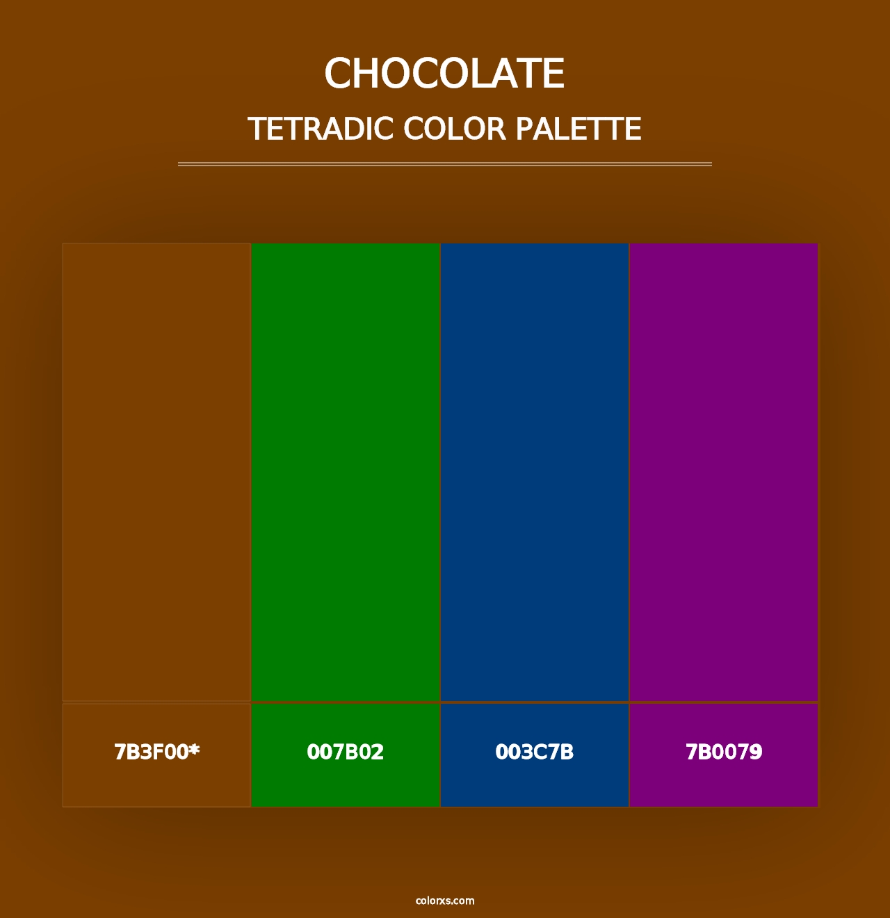 Chocolate - Tetradic Color Palette