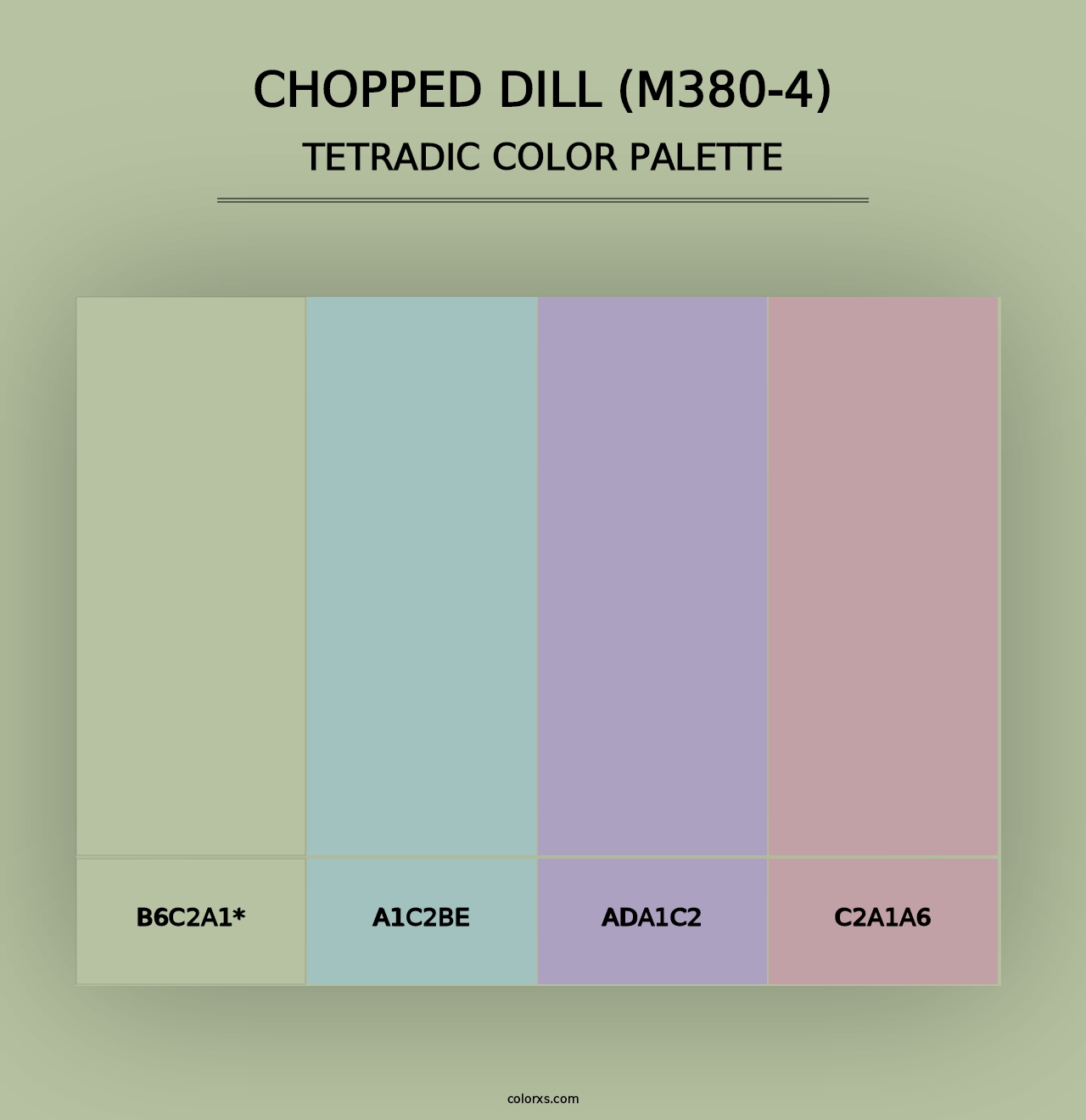 Chopped Dill (M380-4) - Tetradic Color Palette