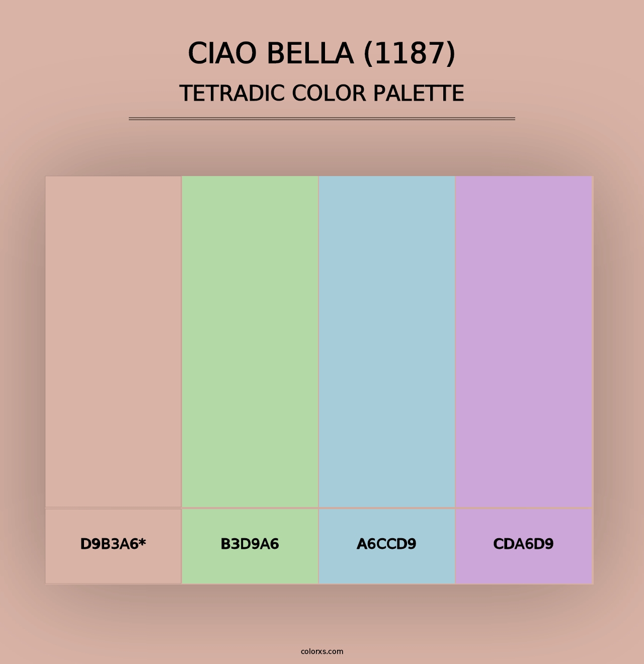 Ciao Bella (1187) - Tetradic Color Palette