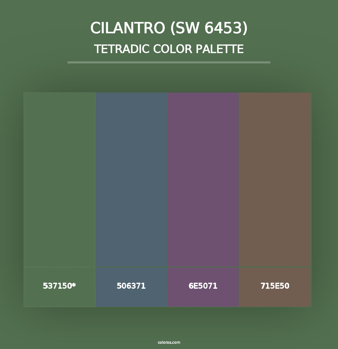 Cilantro (SW 6453) - Tetradic Color Palette