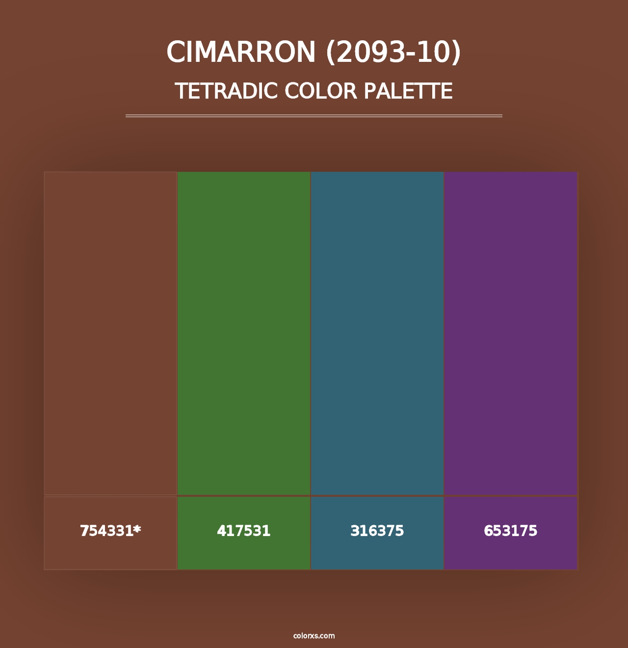 Cimarron (2093-10) - Tetradic Color Palette