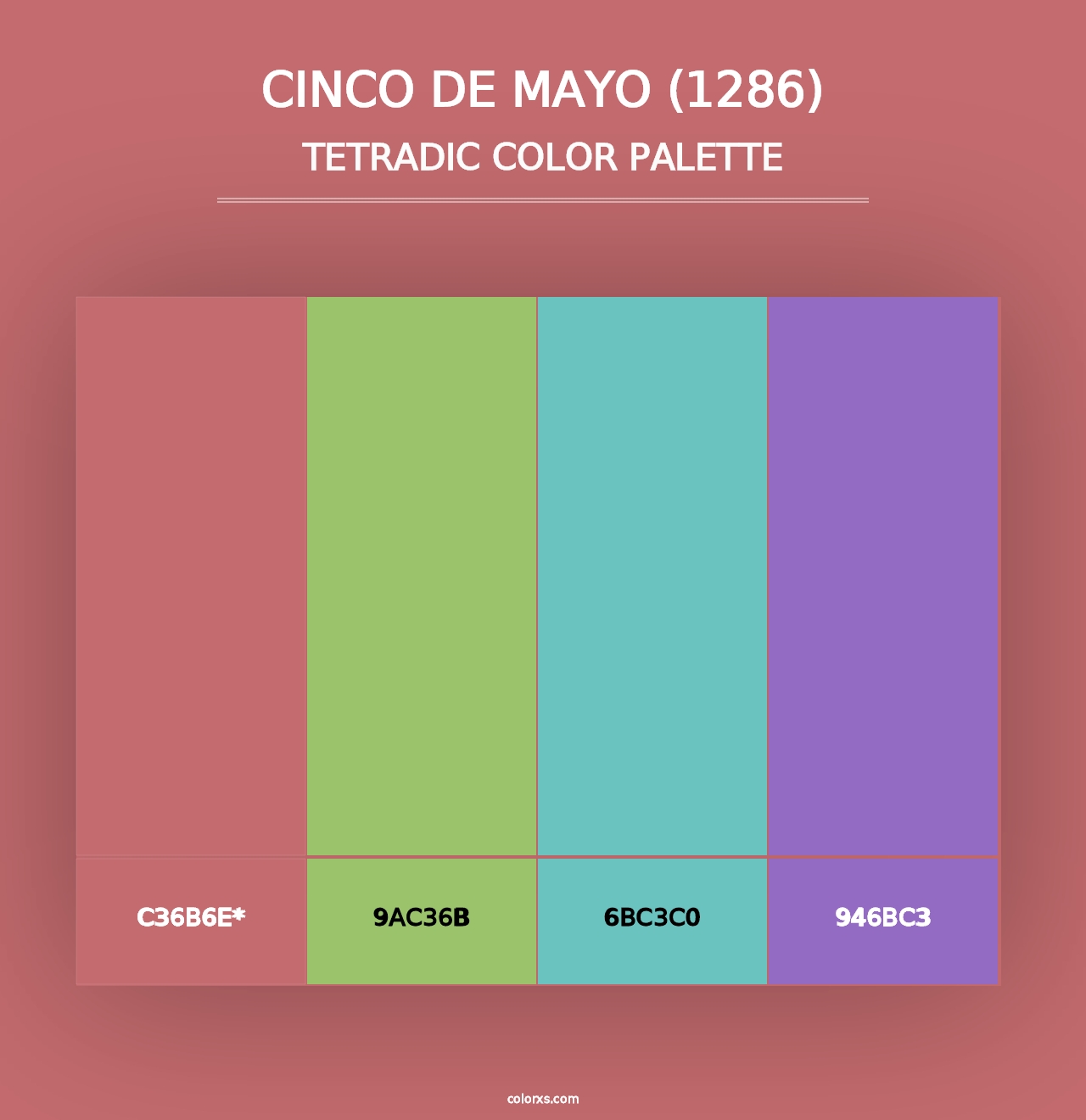 Cinco de Mayo (1286) - Tetradic Color Palette