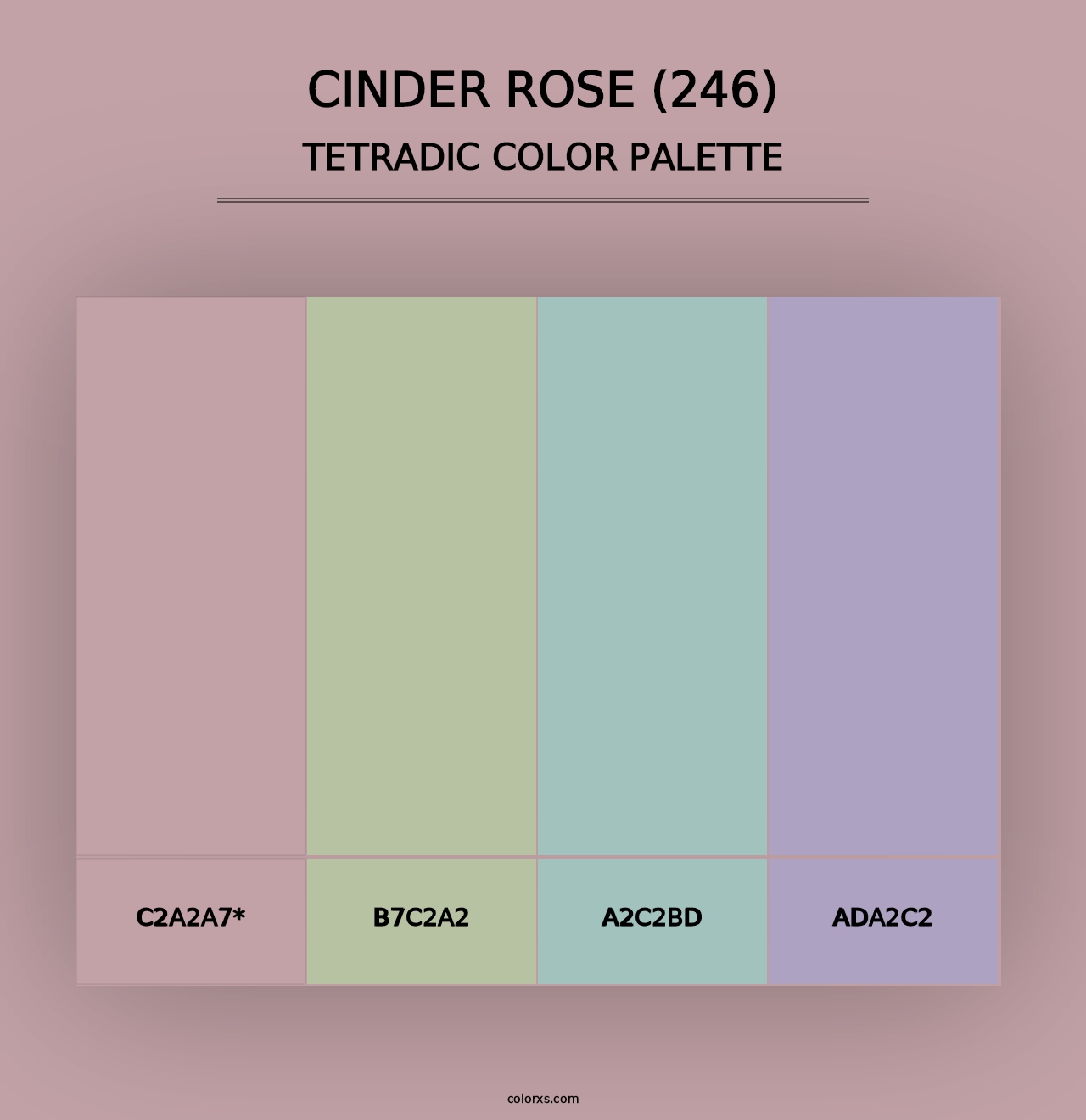 Cinder Rose (246) - Tetradic Color Palette