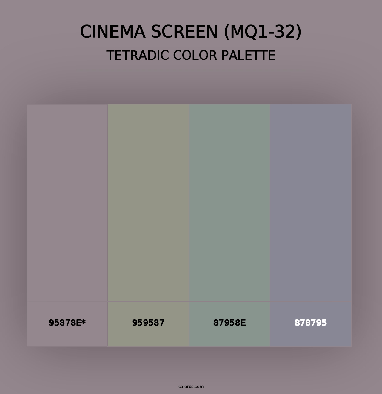 Cinema Screen (MQ1-32) - Tetradic Color Palette