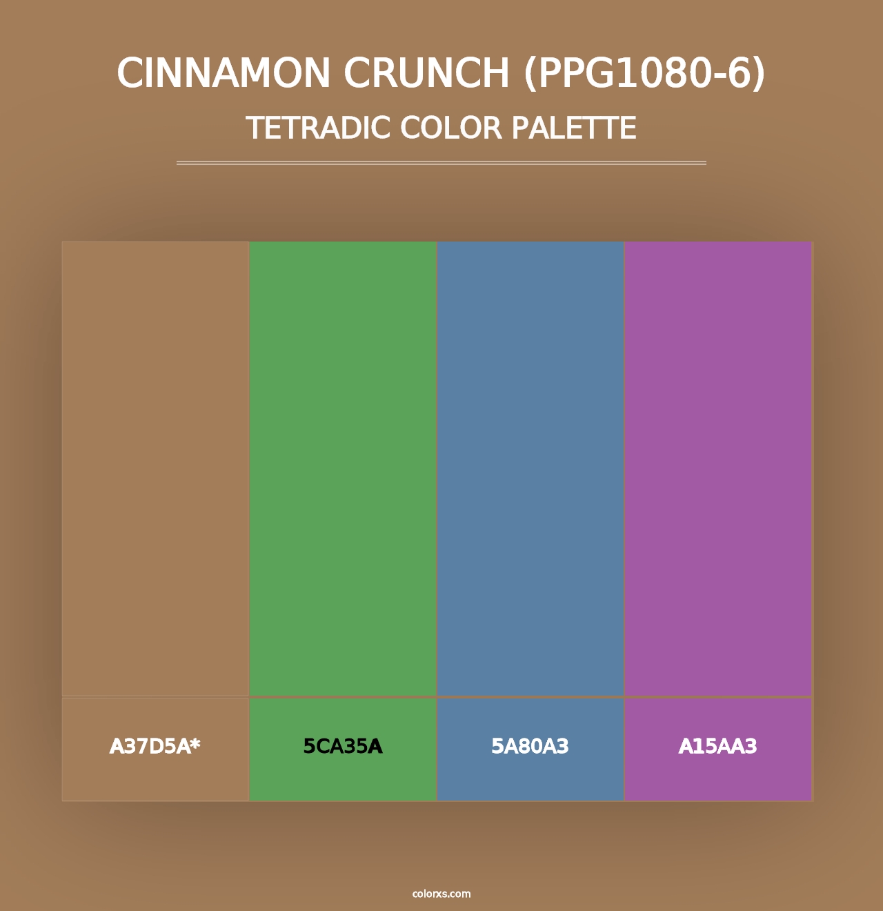 Cinnamon Crunch (PPG1080-6) - Tetradic Color Palette