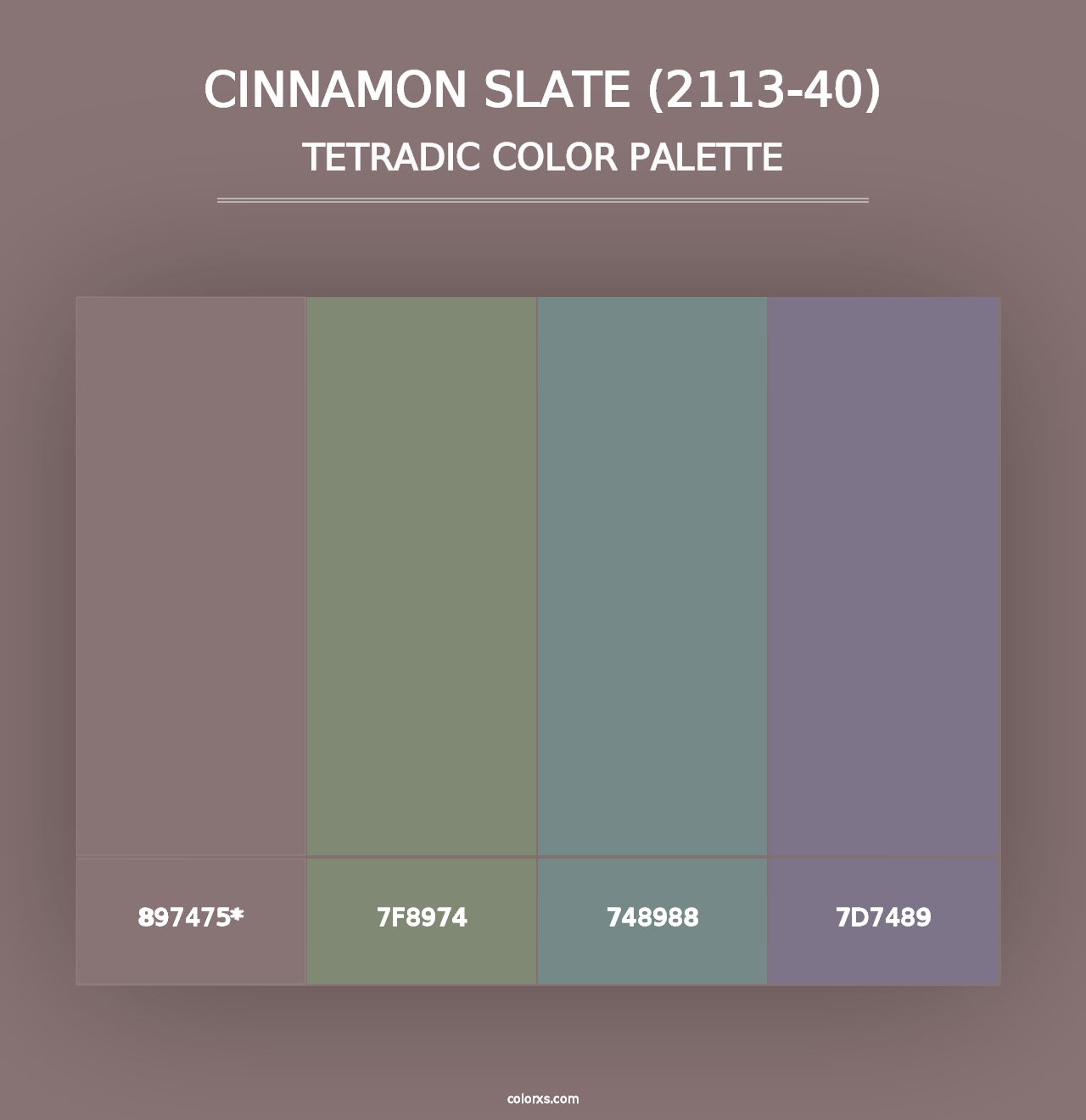 Cinnamon Slate (2113-40) - Tetradic Color Palette