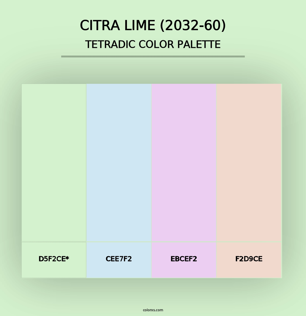 Citra Lime (2032-60) - Tetradic Color Palette