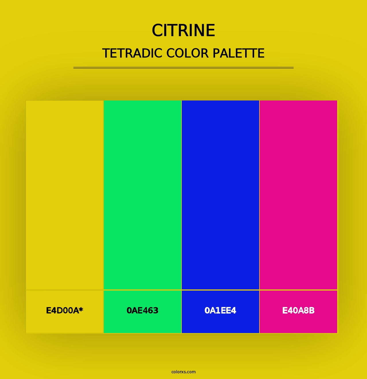 Citrine - Tetradic Color Palette