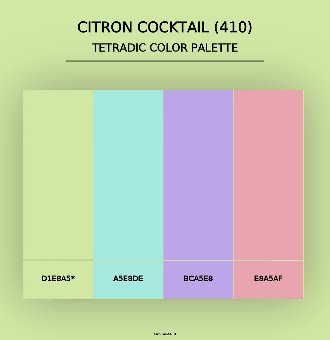 Citron Cocktail (410) - Tetradic Color Palette