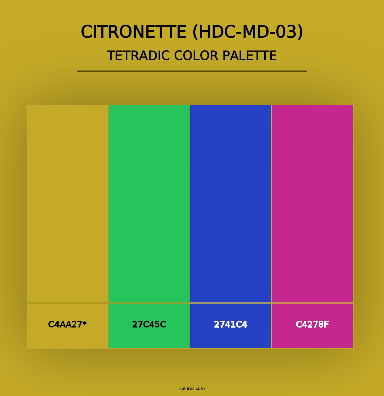 Citronette (HDC-MD-03) - Tetradic Color Palette