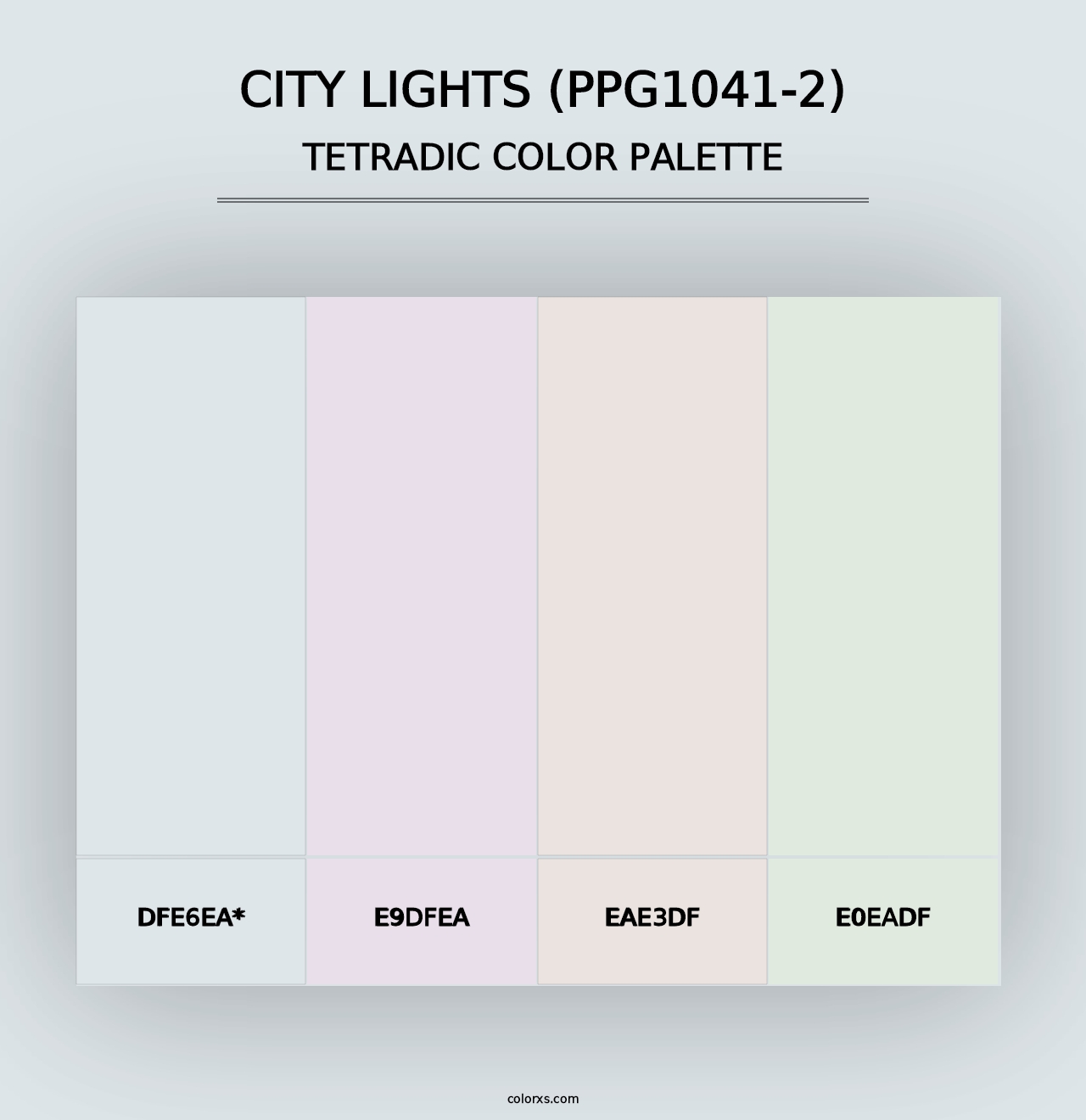 City Lights (PPG1041-2) - Tetradic Color Palette