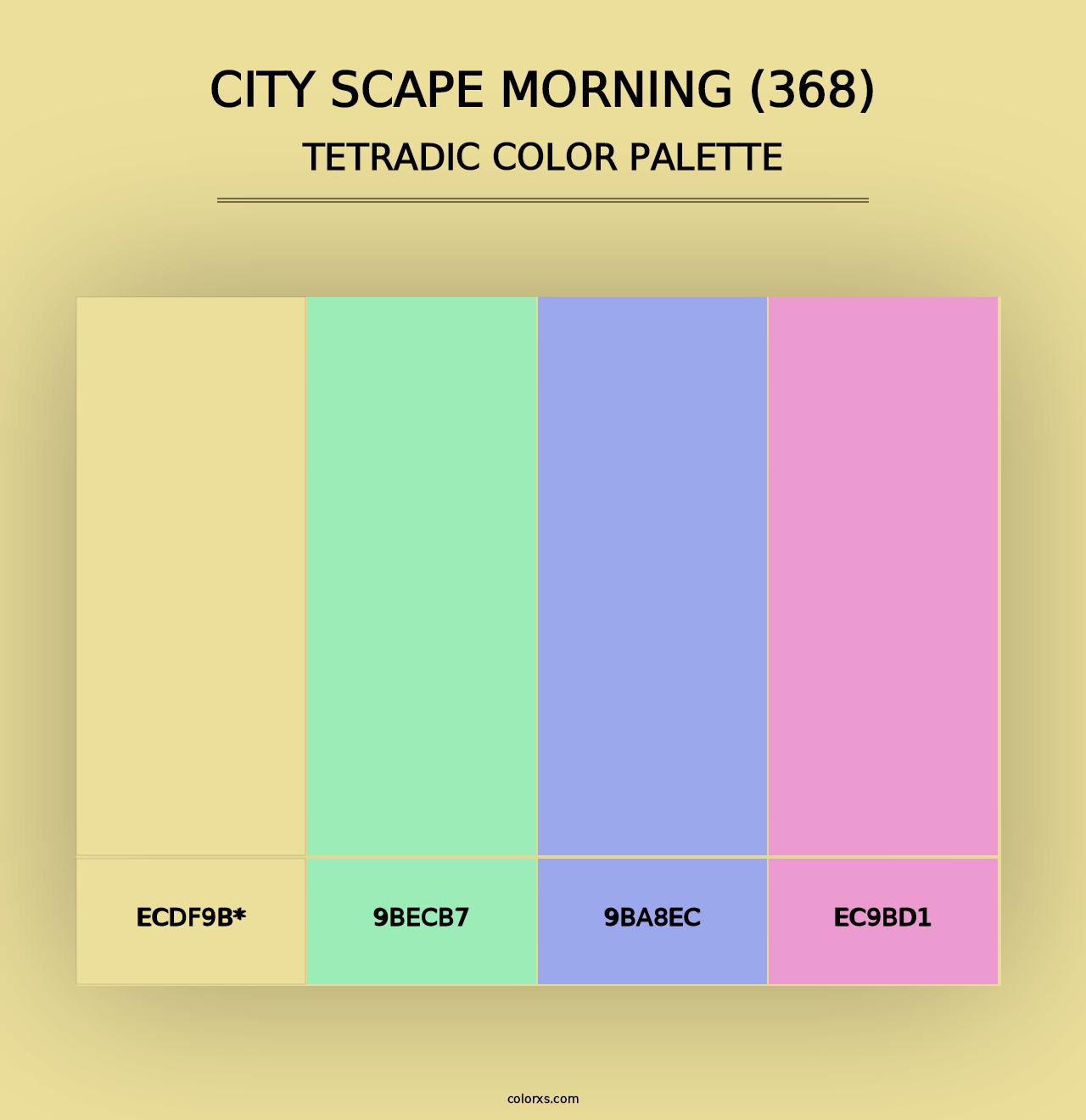 City Scape Morning (368) - Tetradic Color Palette