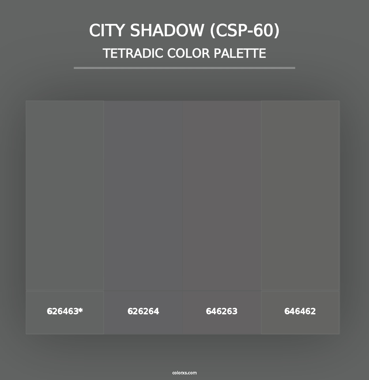 City Shadow (CSP-60) - Tetradic Color Palette