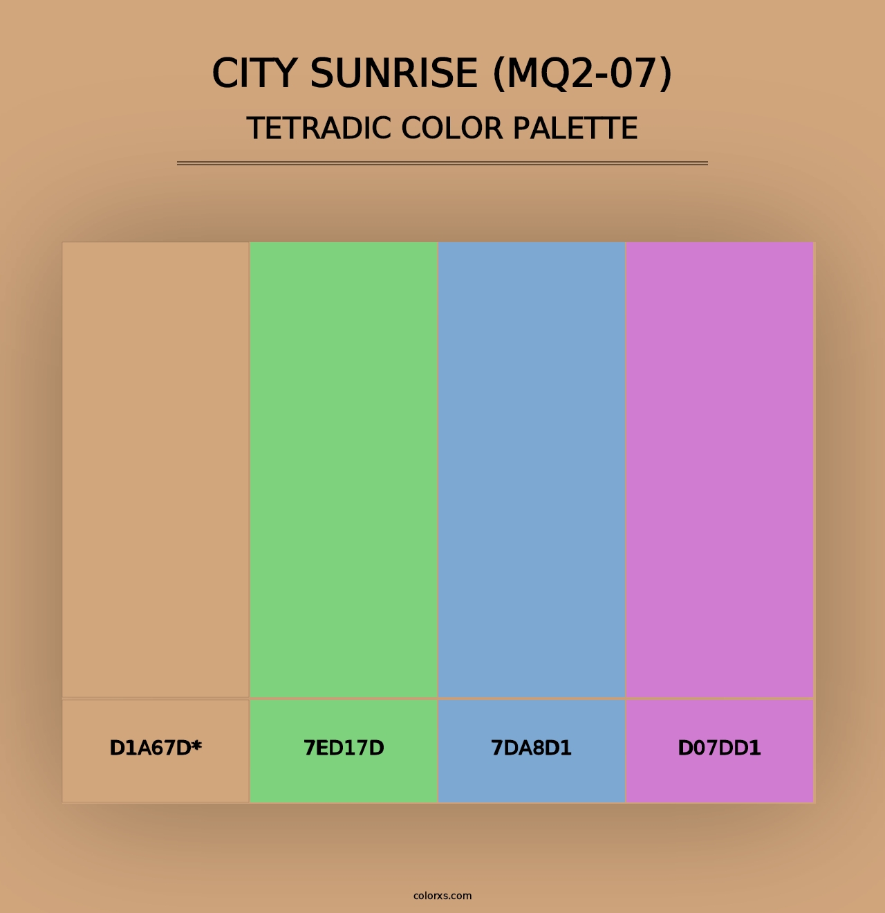 City Sunrise (MQ2-07) - Tetradic Color Palette