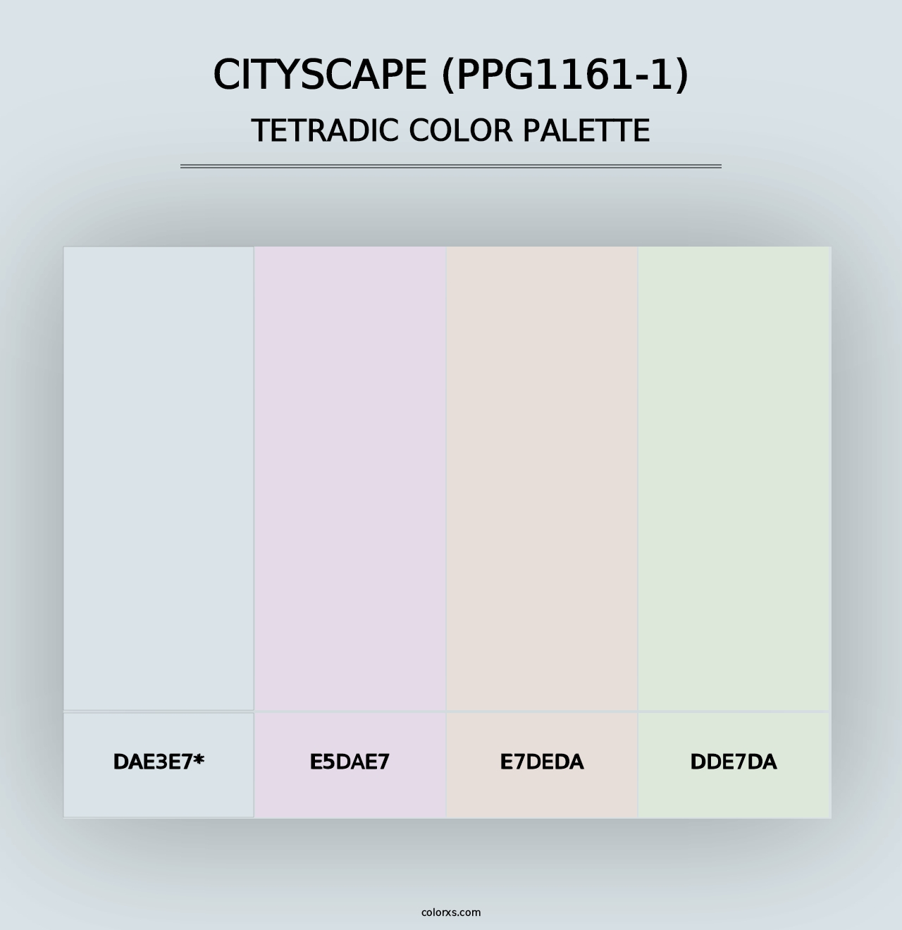 Cityscape (PPG1161-1) - Tetradic Color Palette