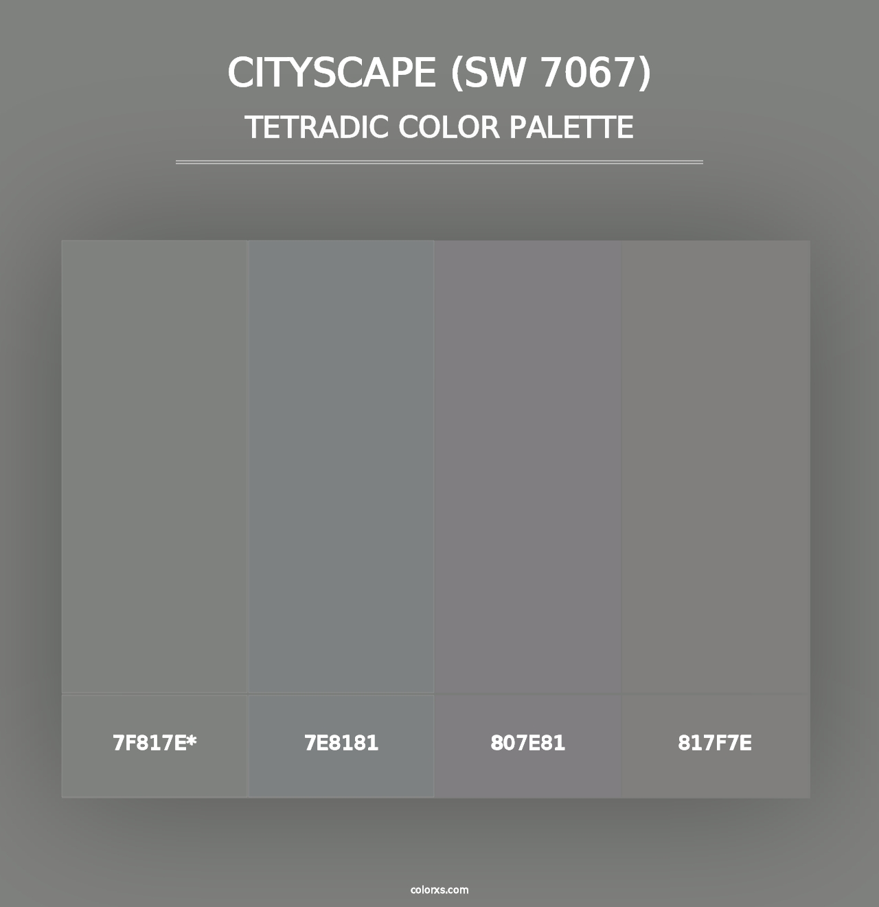 Cityscape (SW 7067) - Tetradic Color Palette