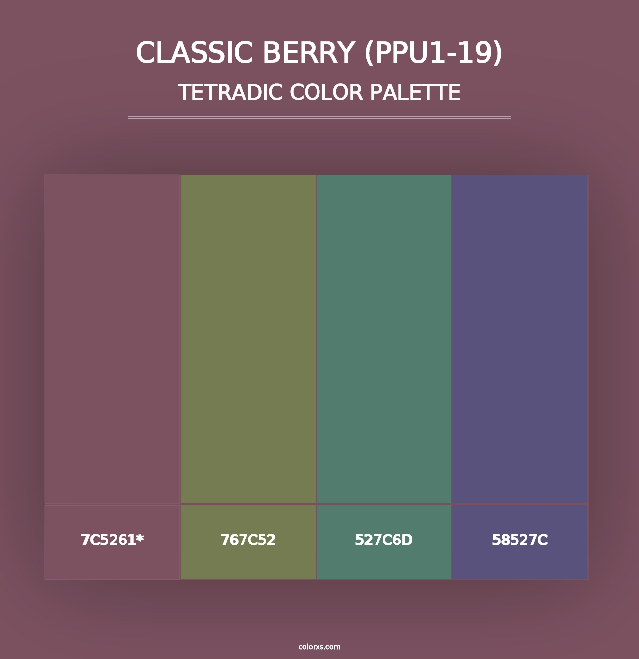 Classic Berry (PPU1-19) - Tetradic Color Palette