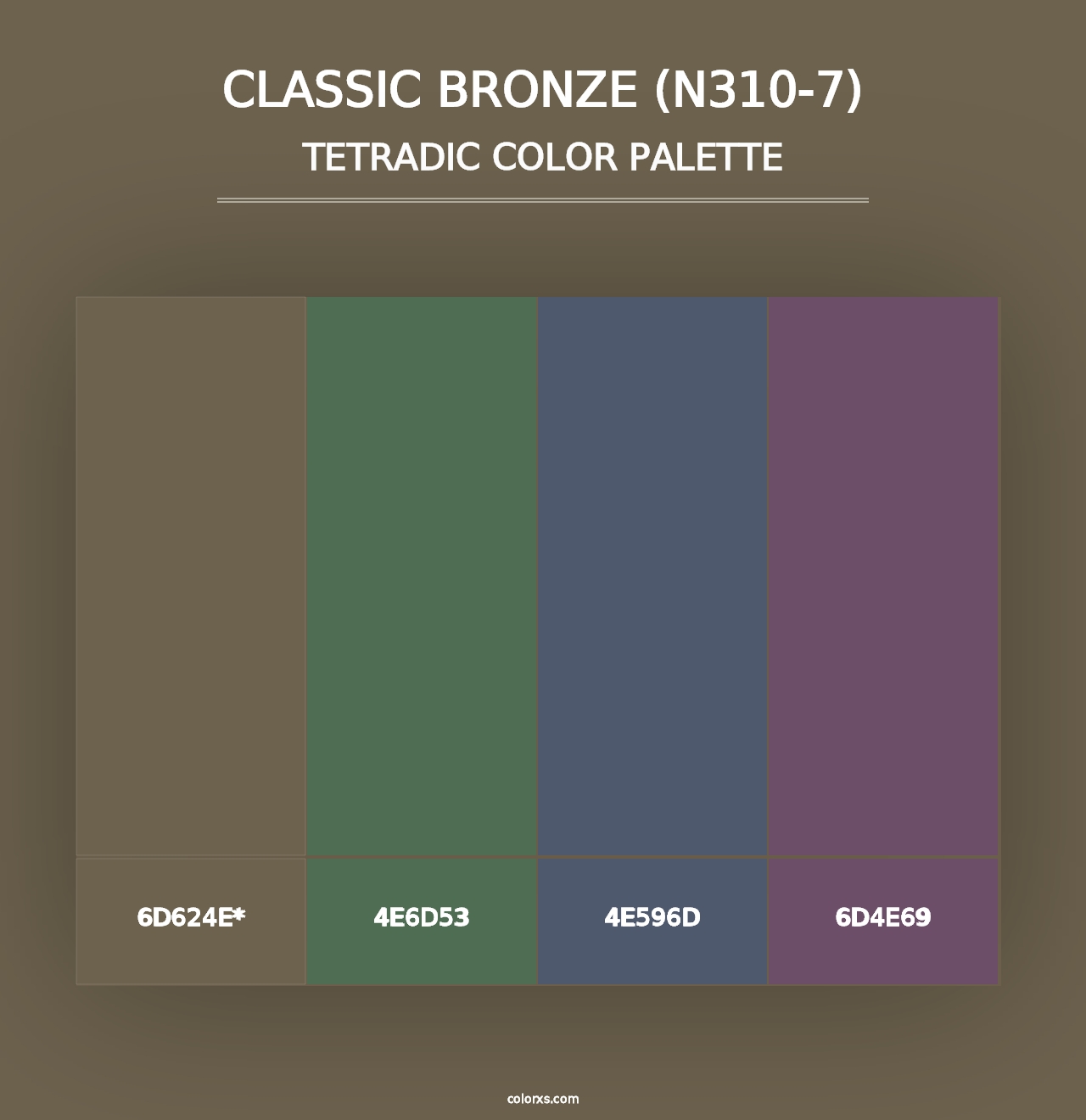 Classic Bronze (N310-7) - Tetradic Color Palette