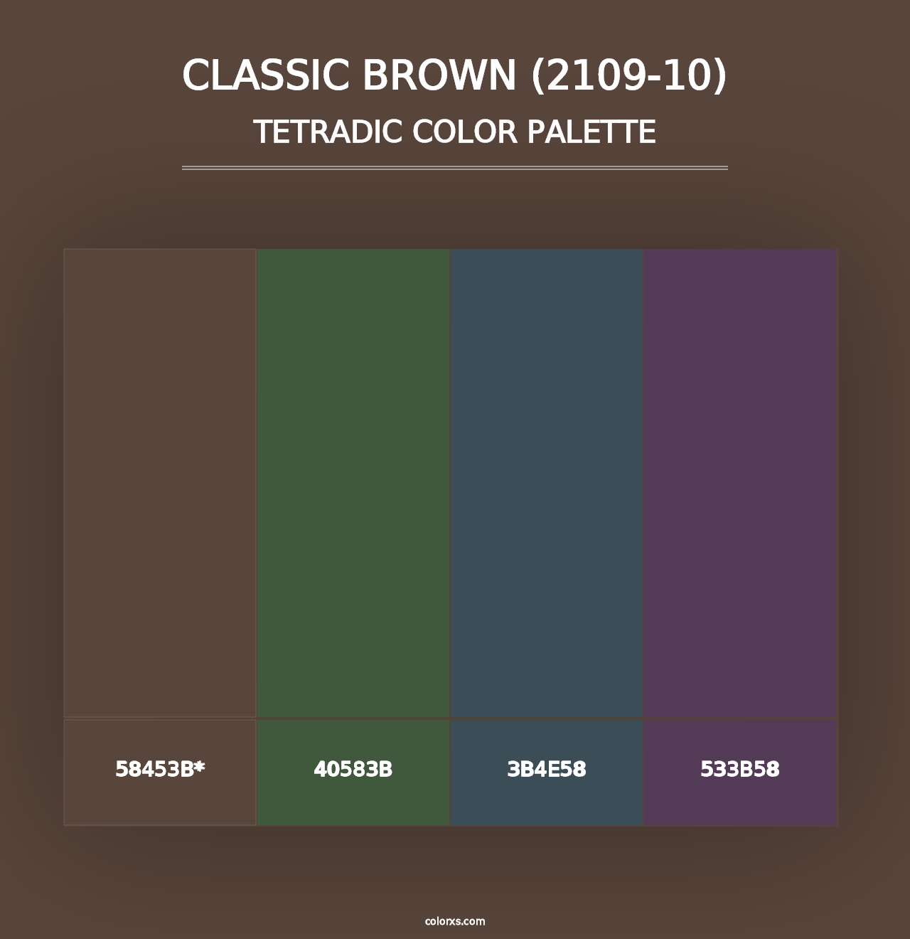 Classic Brown (2109-10) - Tetradic Color Palette