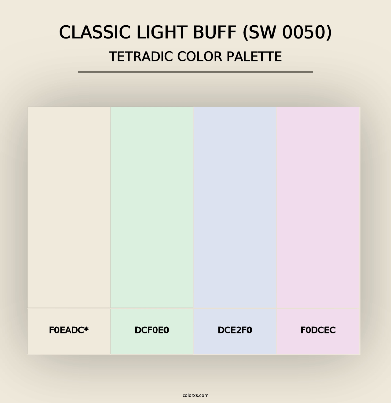 Classic Light Buff (SW 0050) - Tetradic Color Palette