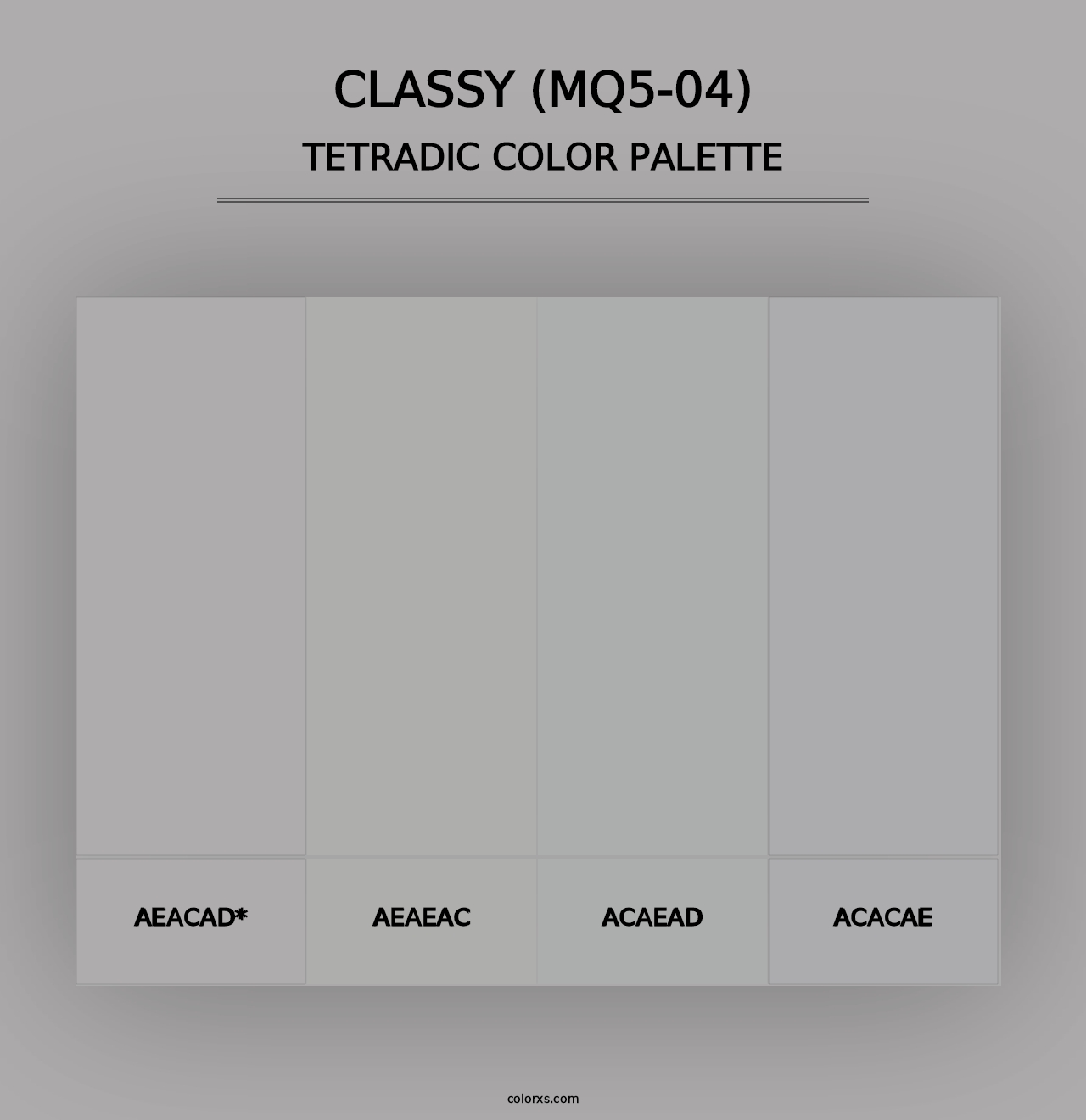 Classy (MQ5-04) - Tetradic Color Palette