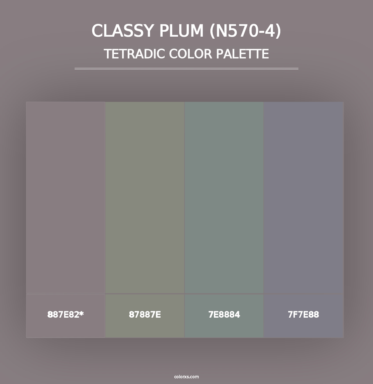 Classy Plum (N570-4) - Tetradic Color Palette