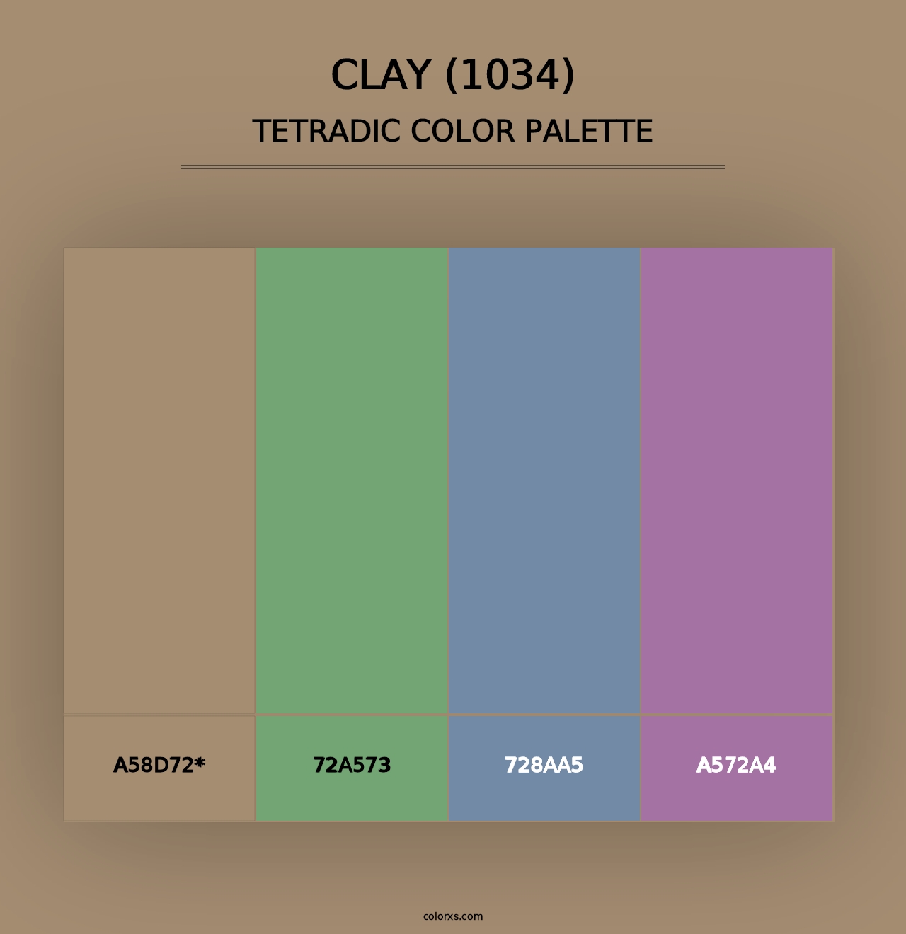 Clay (1034) - Tetradic Color Palette