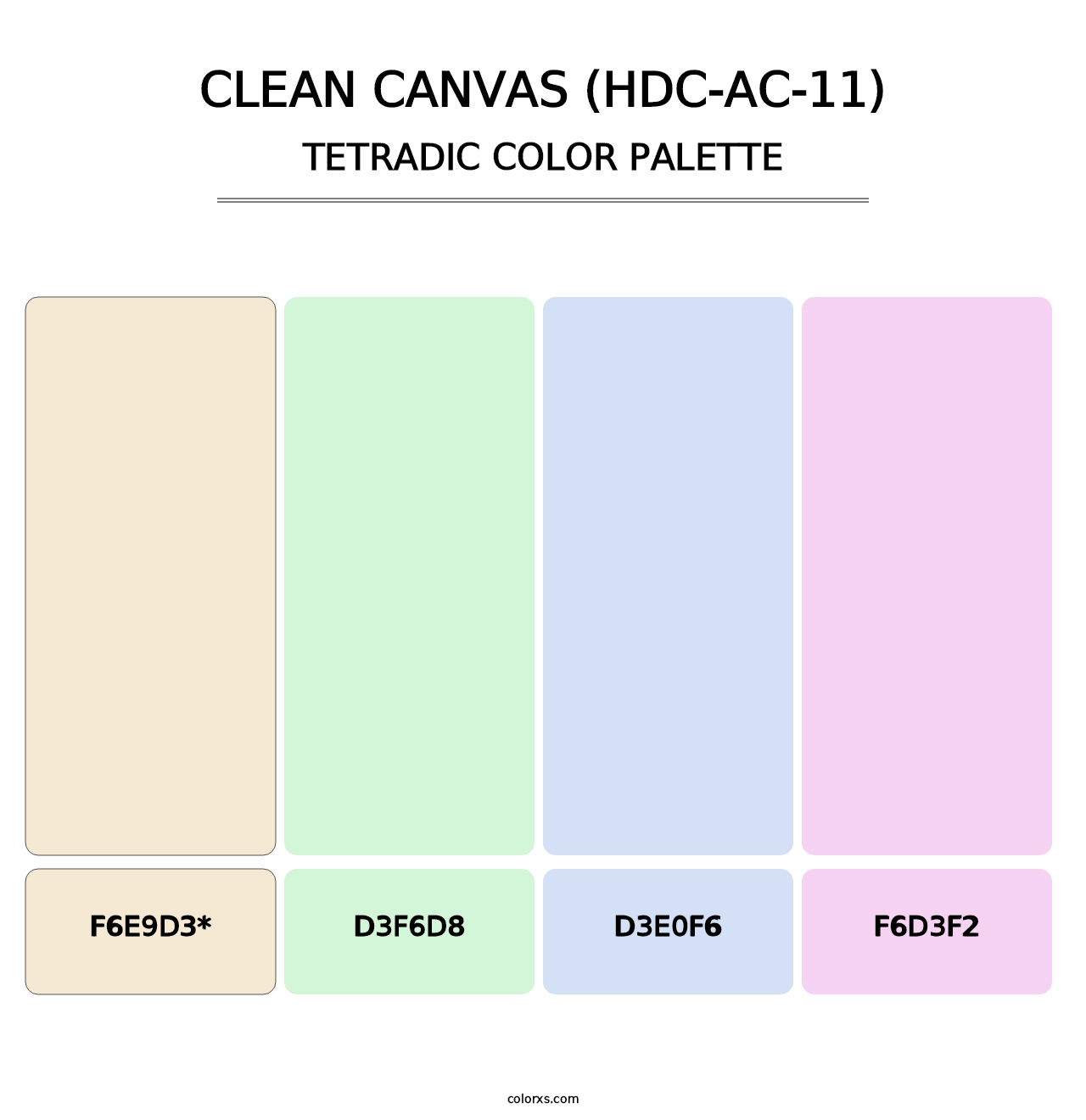 Clean Canvas (HDC-AC-11) - Tetradic Color Palette