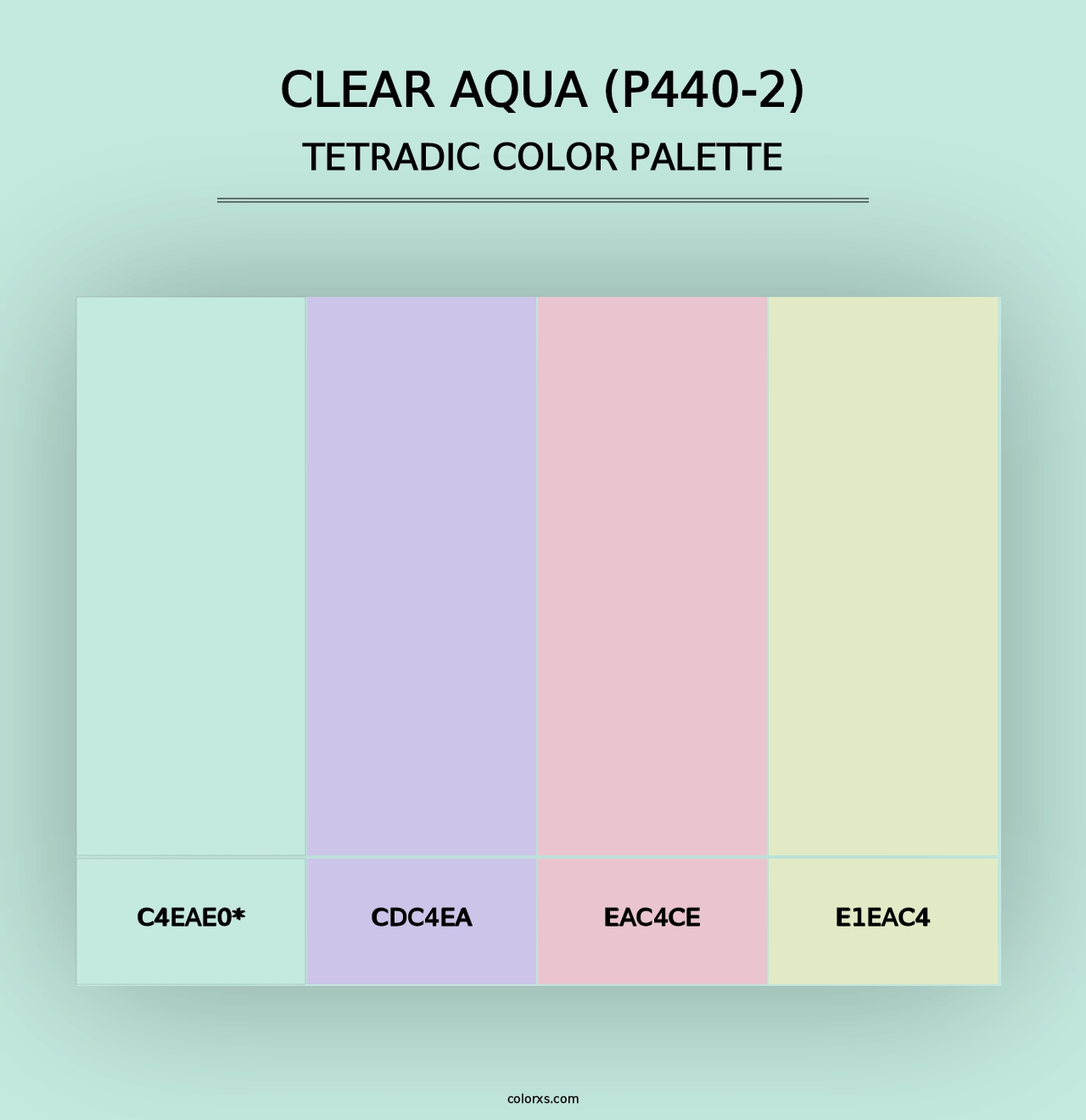 Clear Aqua (P440-2) - Tetradic Color Palette