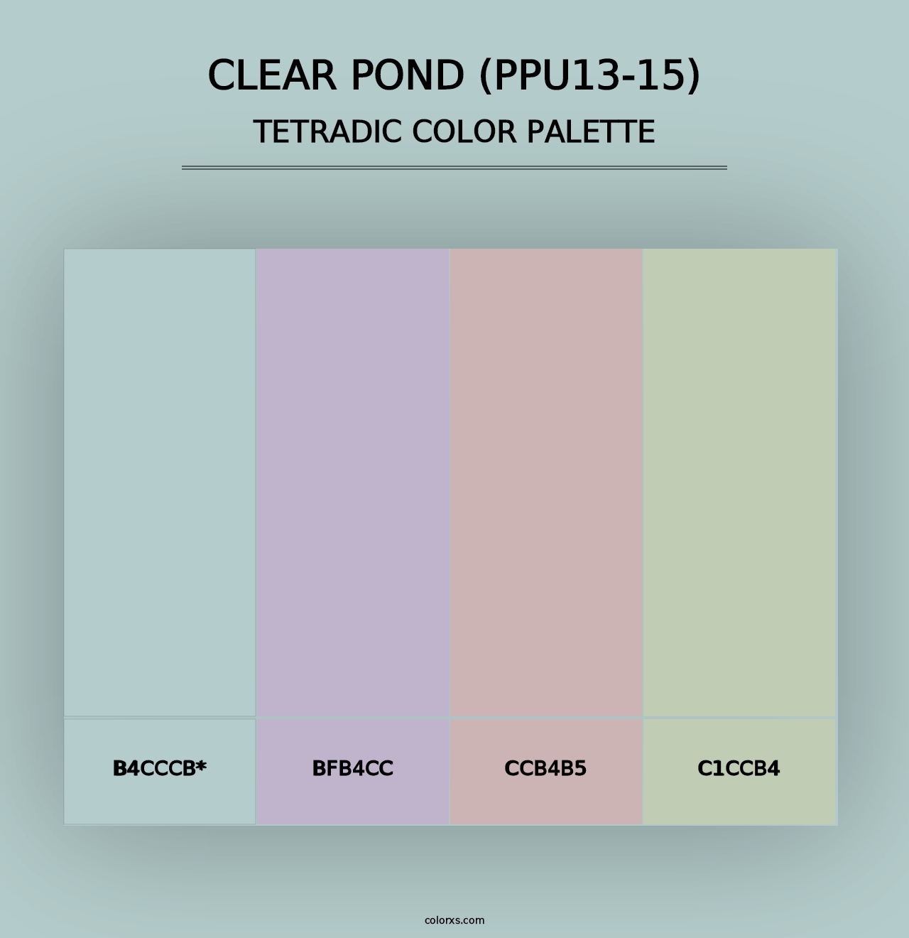 Clear Pond (PPU13-15) - Tetradic Color Palette