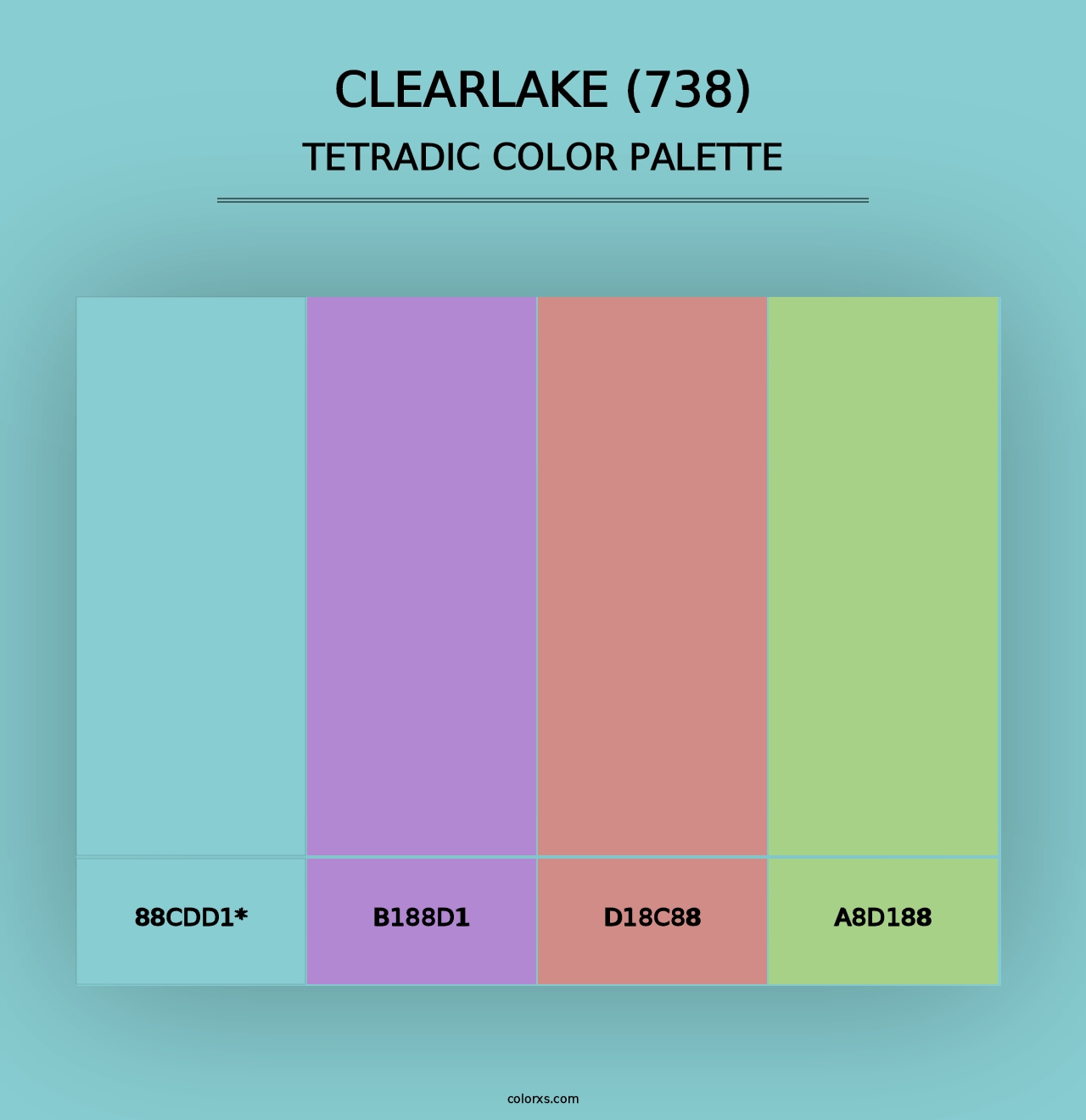 Clearlake (738) - Tetradic Color Palette