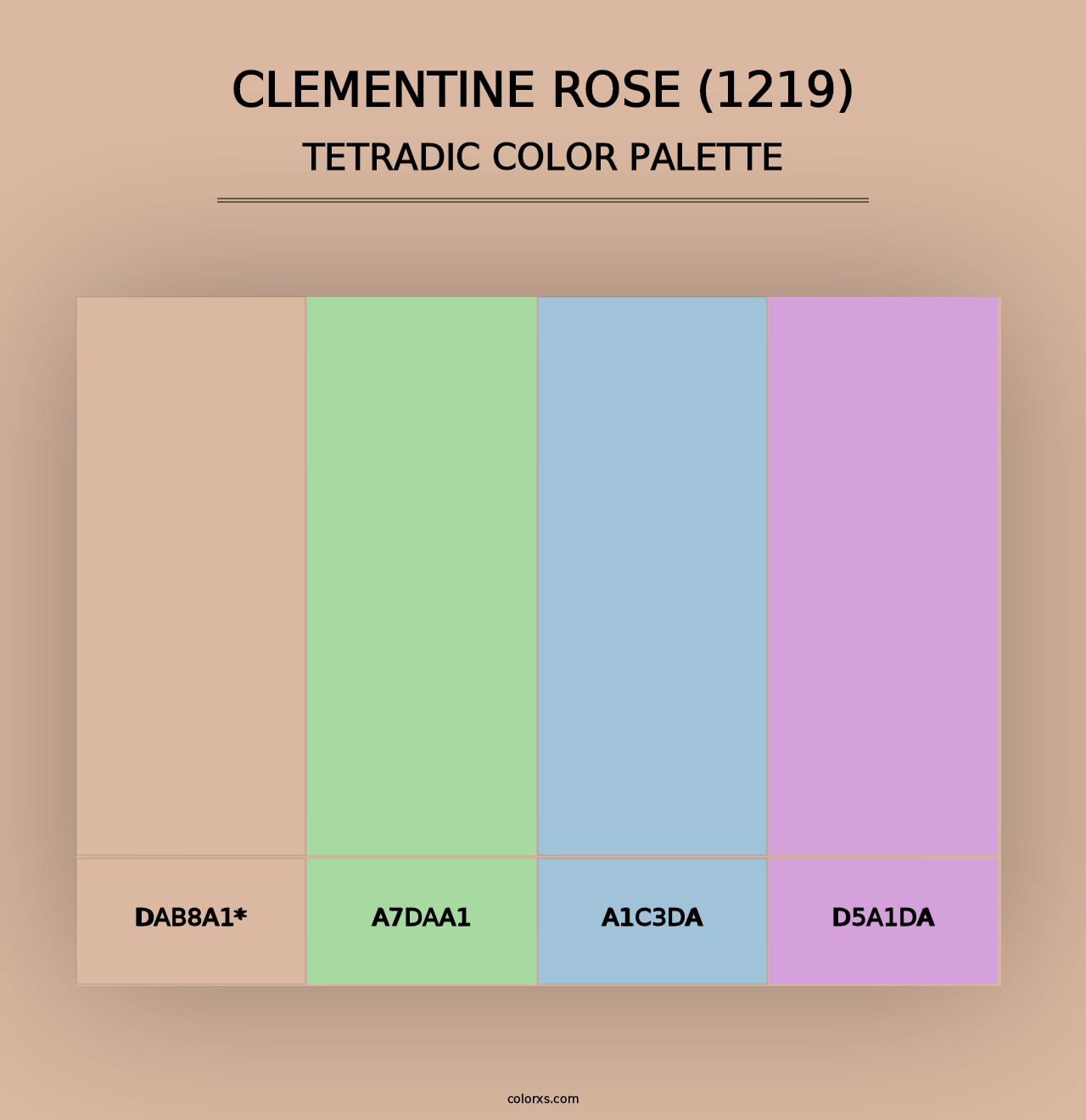 Clementine Rose (1219) - Tetradic Color Palette