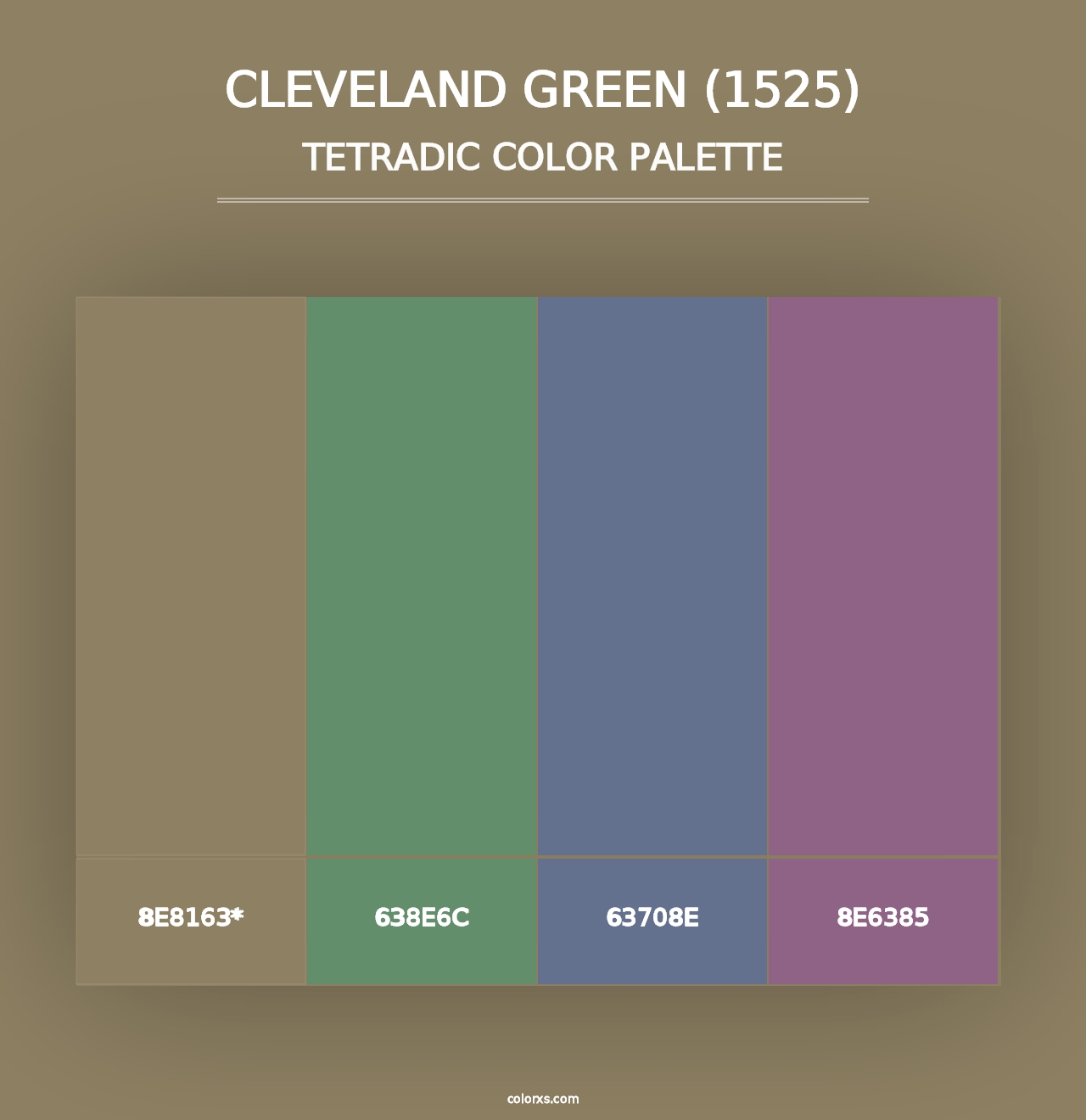 Cleveland Green (1525) - Tetradic Color Palette