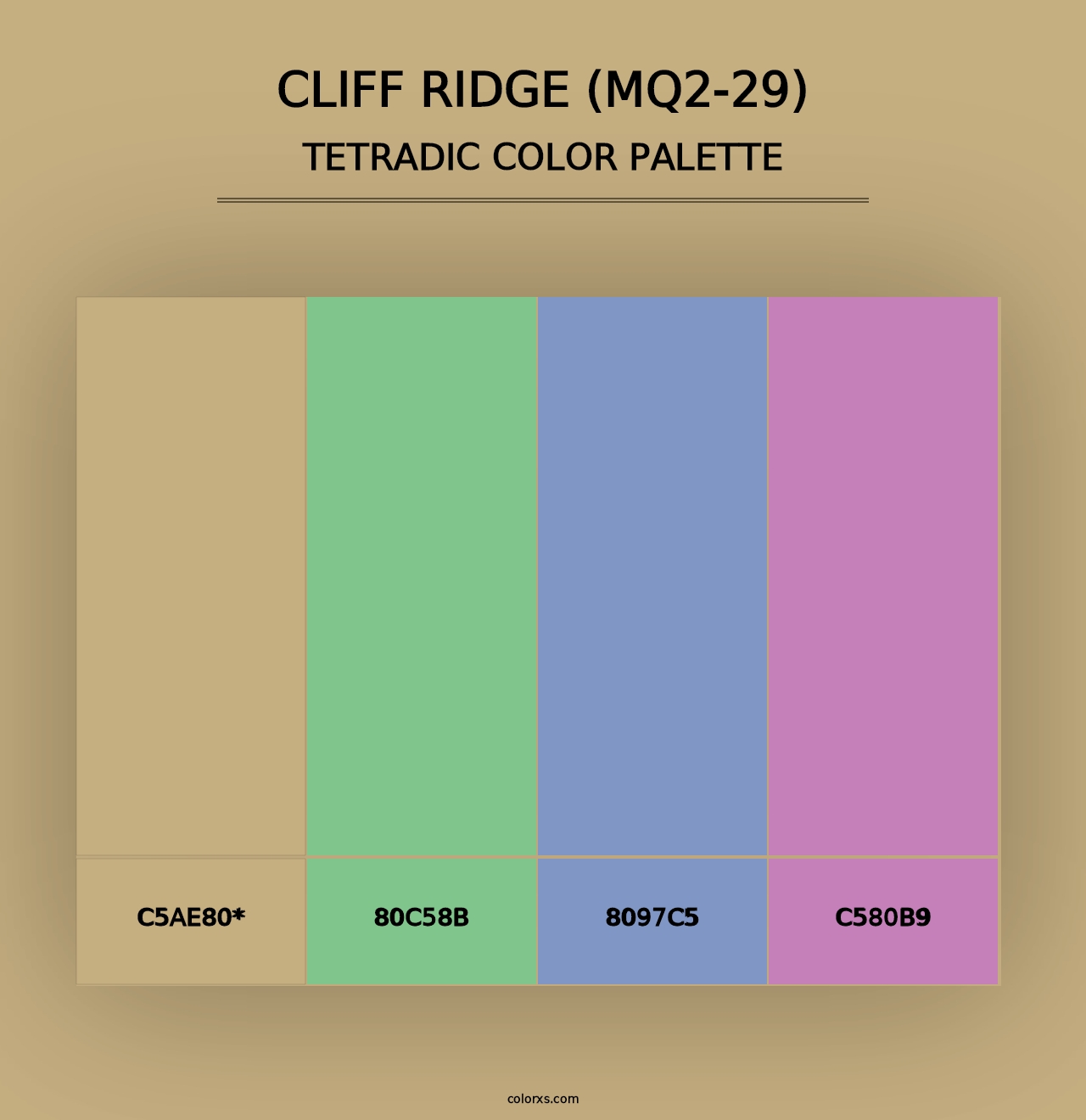 Cliff Ridge (MQ2-29) - Tetradic Color Palette