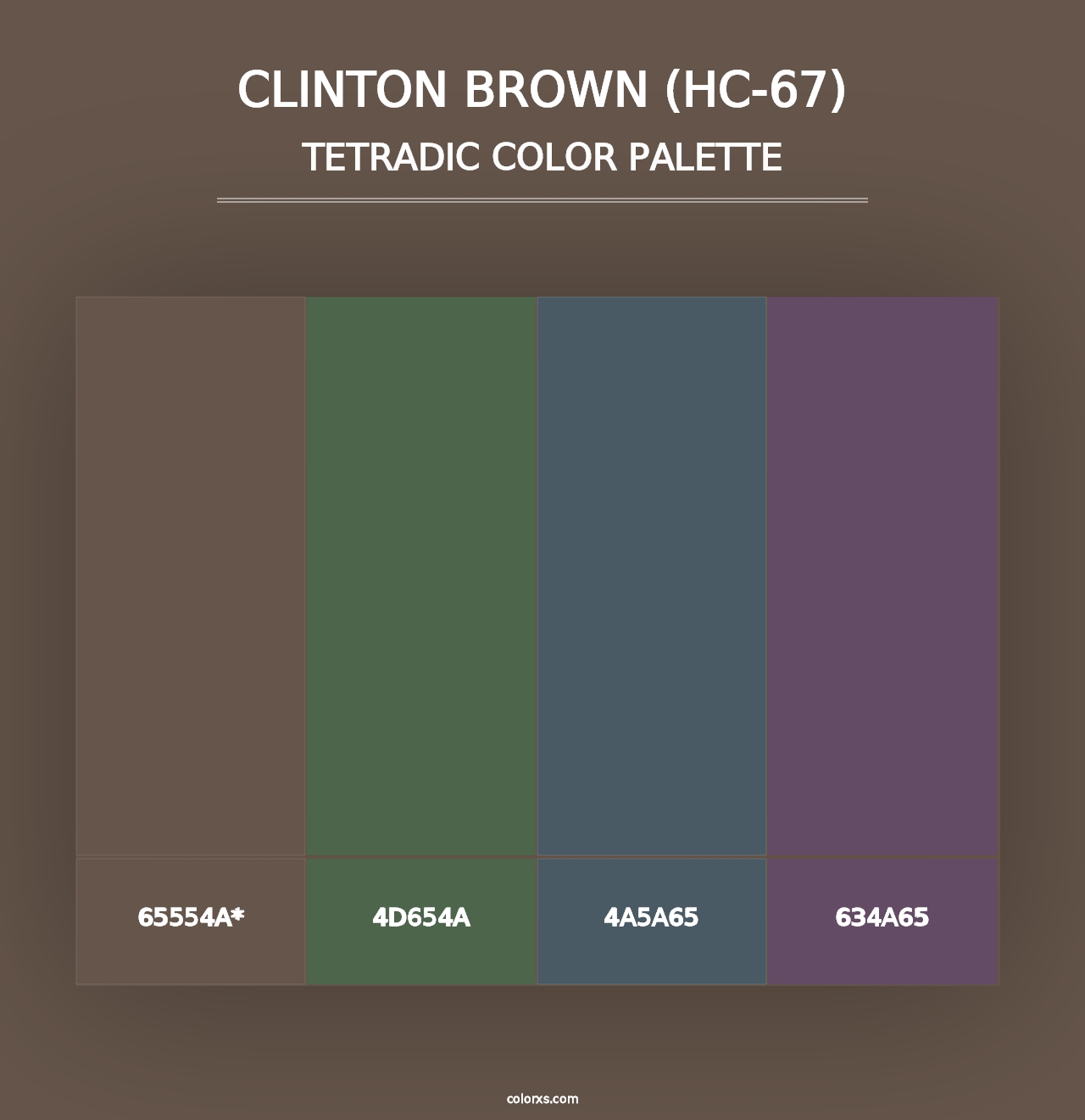 Clinton Brown (HC-67) - Tetradic Color Palette