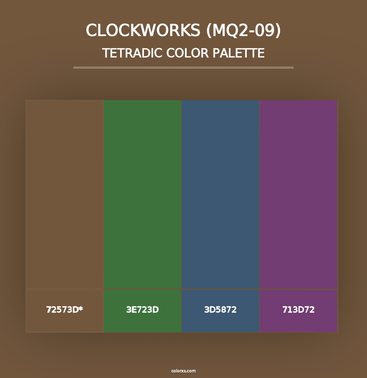 Clockworks (MQ2-09) - Tetradic Color Palette