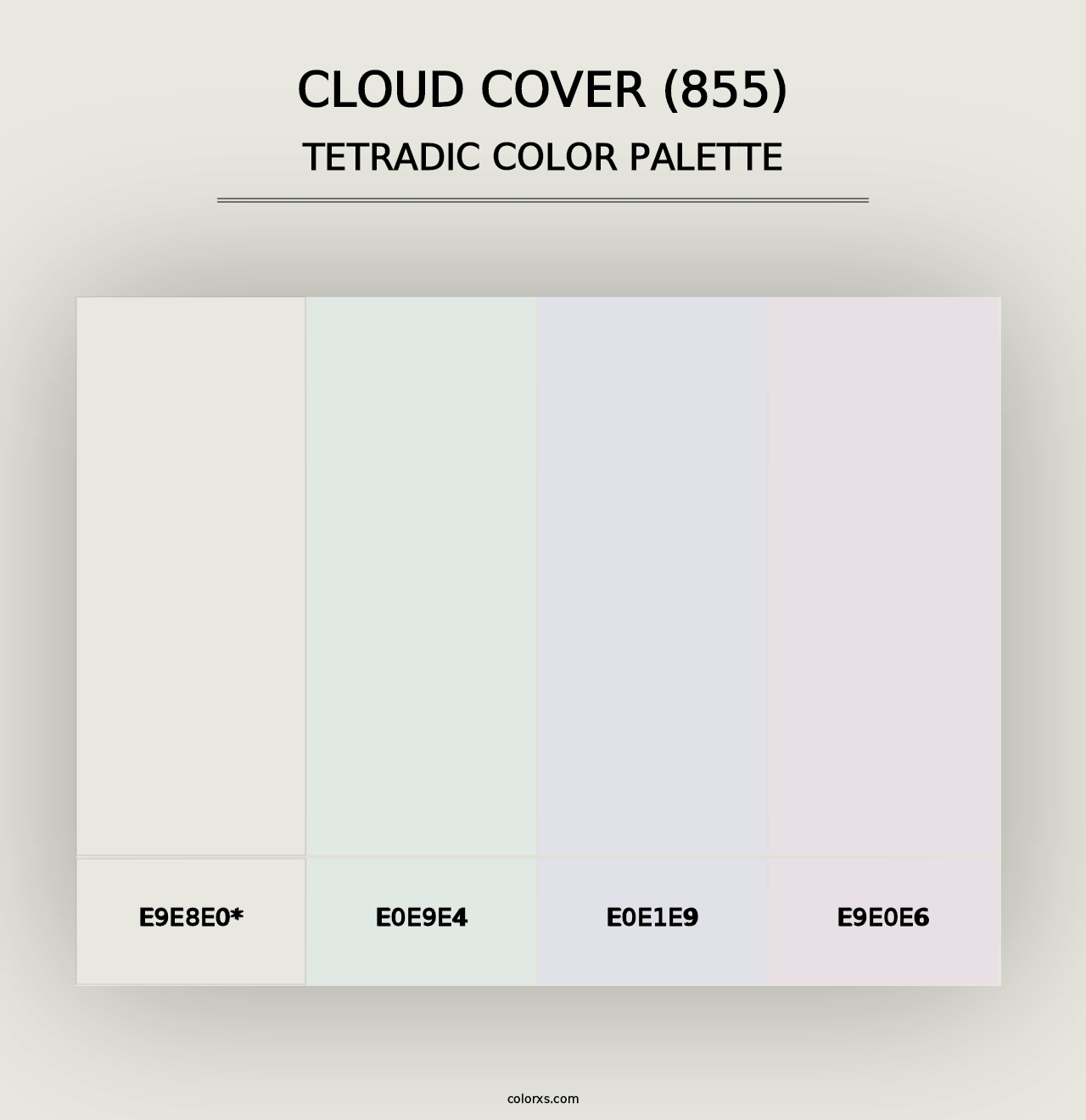 Cloud Cover (855) - Tetradic Color Palette