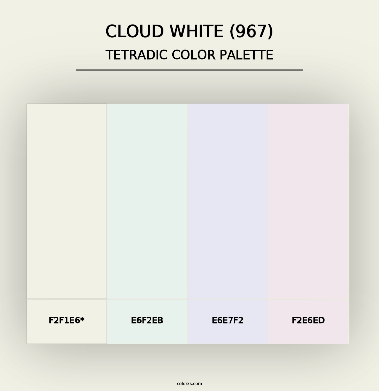 Cloud White (967) - Tetradic Color Palette