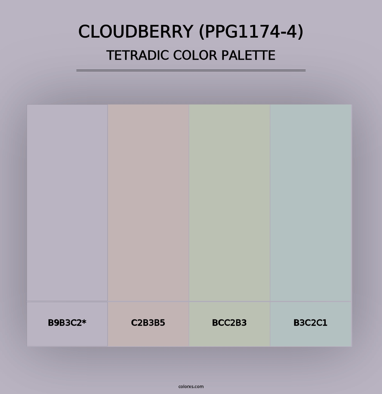 Cloudberry (PPG1174-4) - Tetradic Color Palette