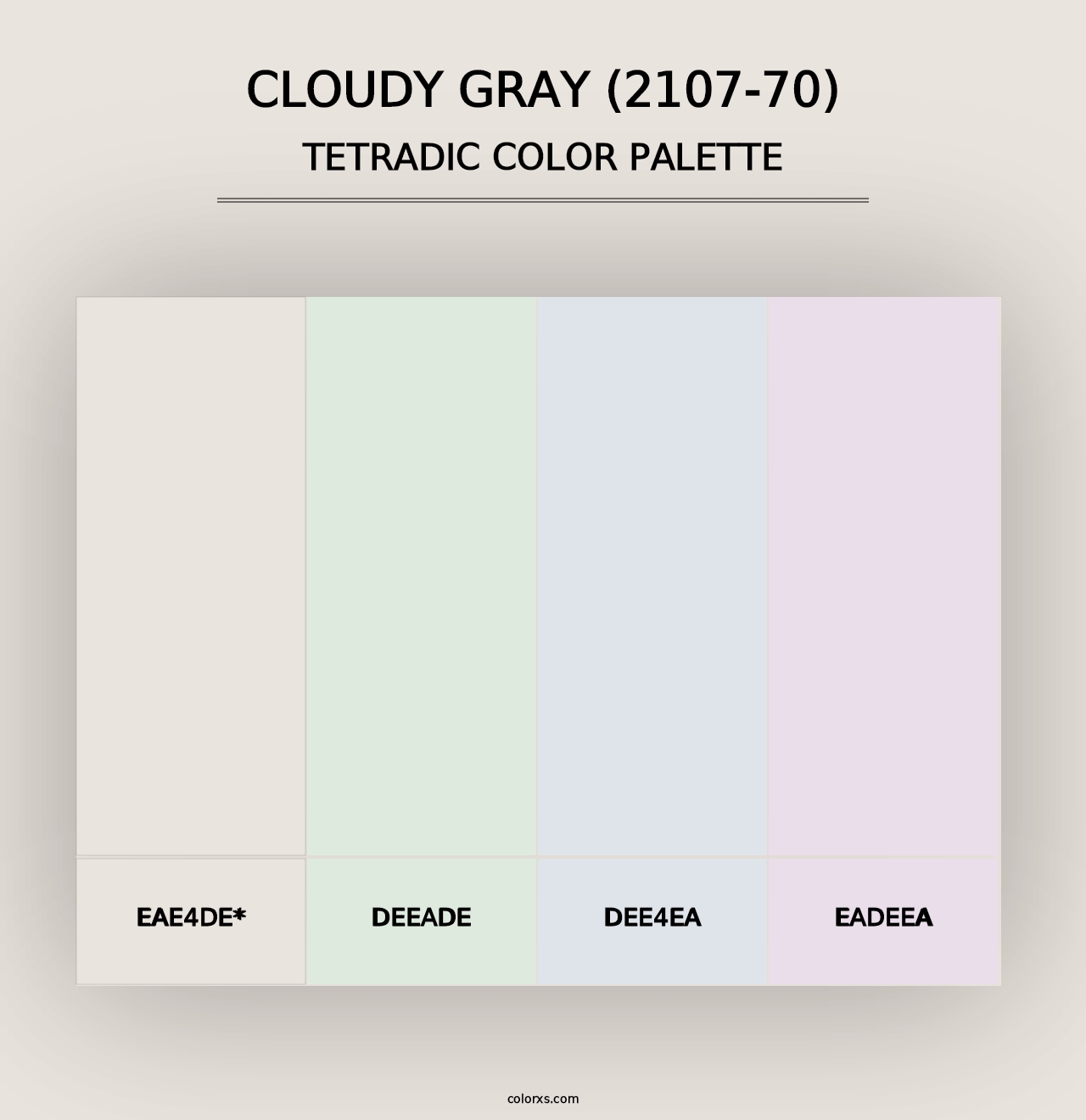 Cloudy Gray (2107-70) - Tetradic Color Palette