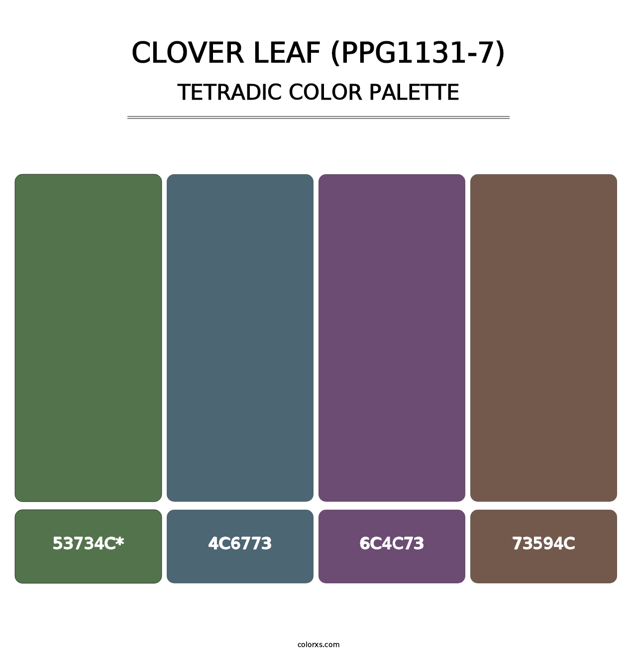 Clover Leaf (PPG1131-7) - Tetradic Color Palette