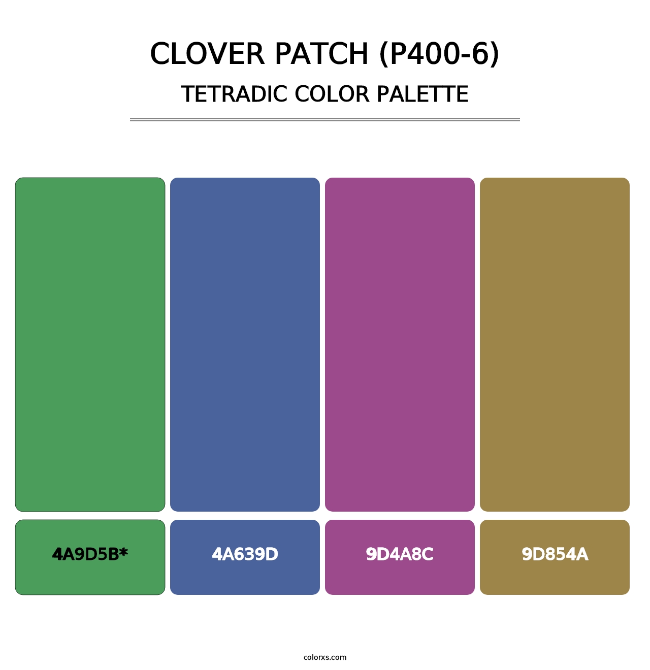 Clover Patch (P400-6) - Tetradic Color Palette