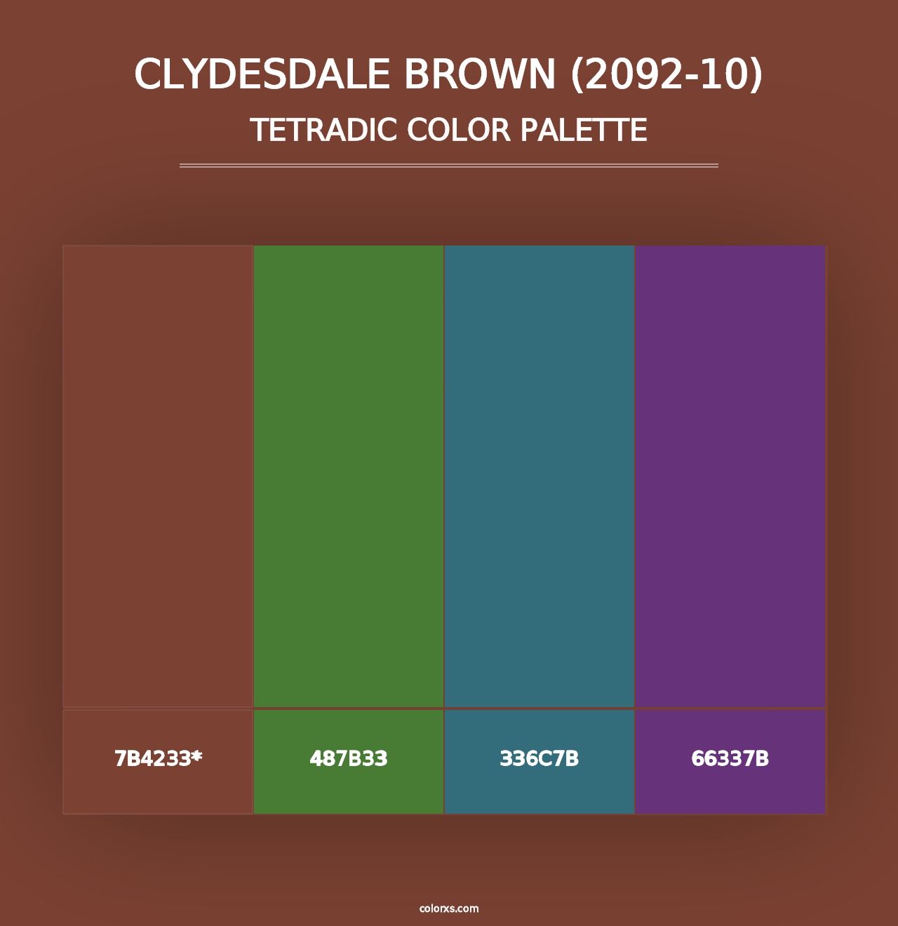 Clydesdale Brown (2092-10) - Tetradic Color Palette