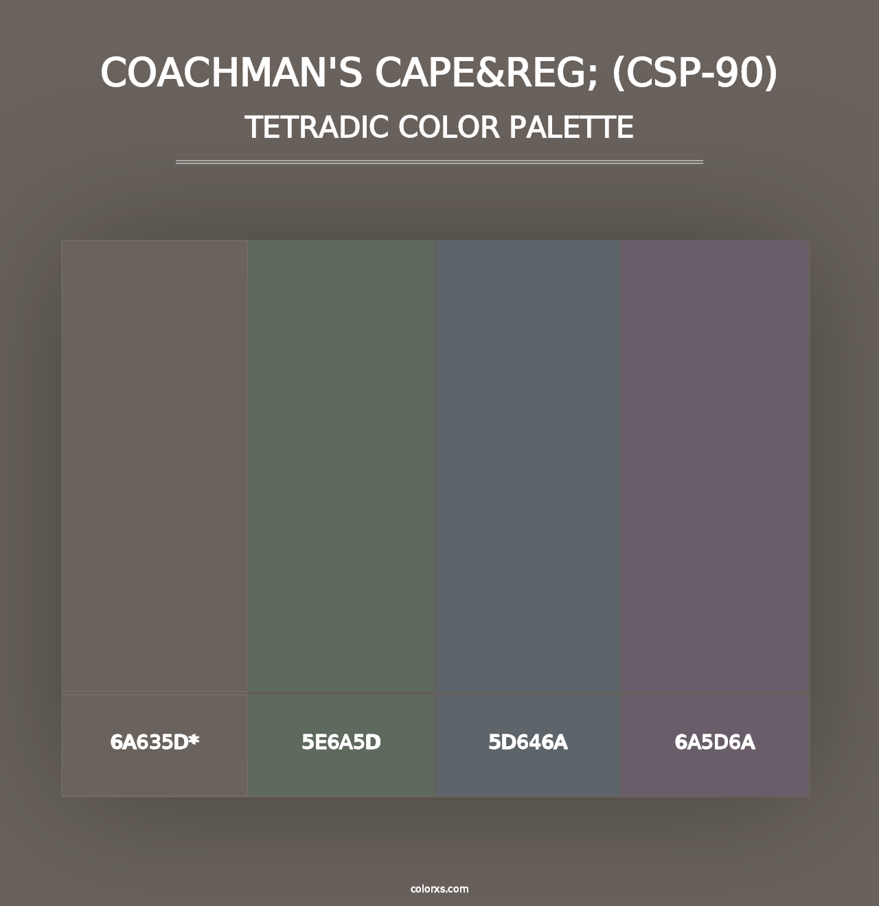 Coachman's Cape&reg; (CSP-90) - Tetradic Color Palette