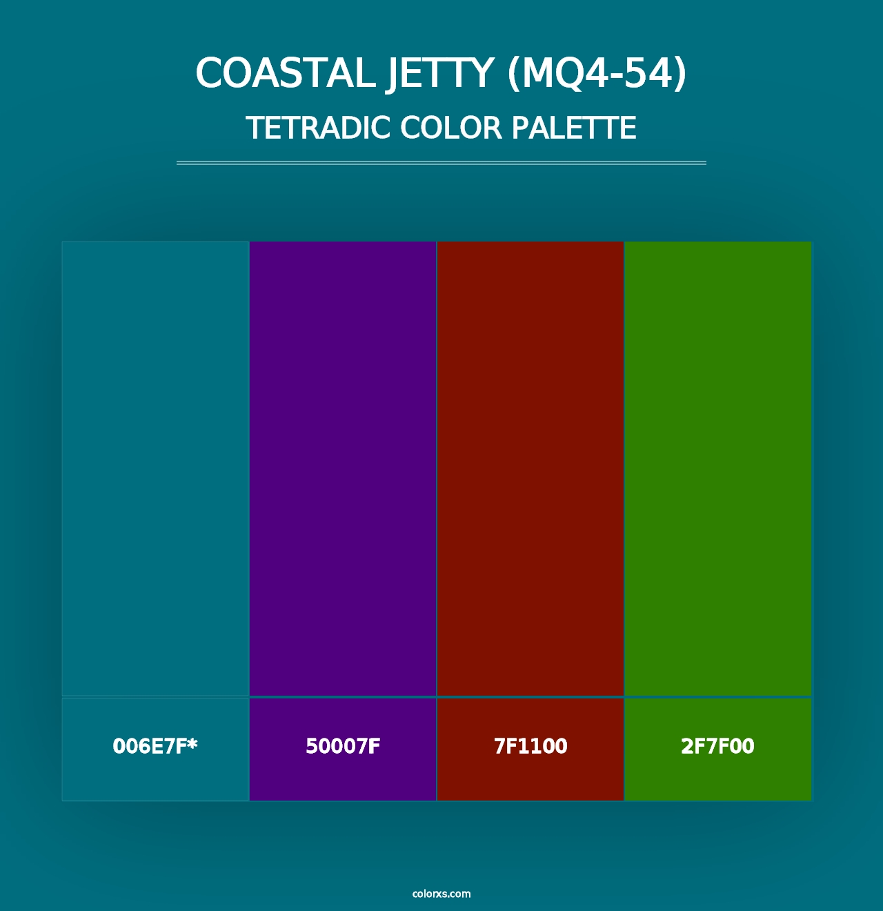 Coastal Jetty (MQ4-54) - Tetradic Color Palette